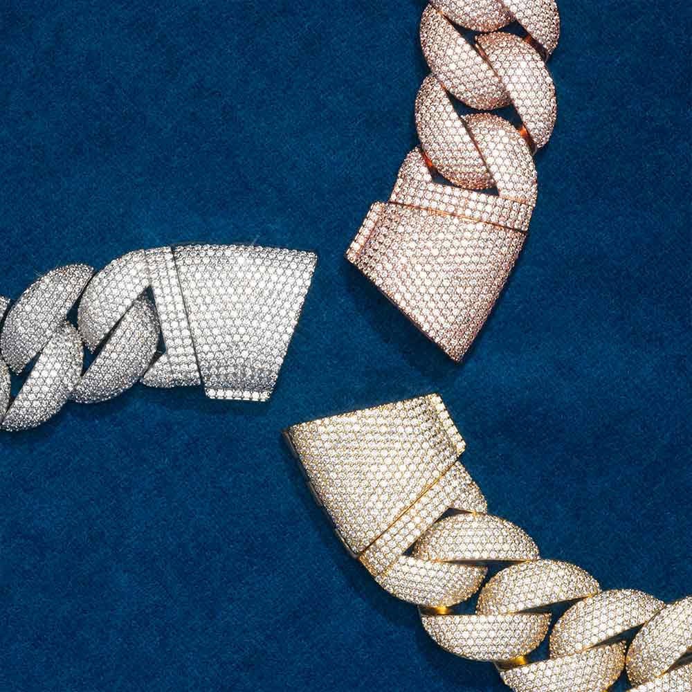 22MM Moissanite 6-Row Miami Cuban Link Bracelet 14K Gold、mySite、hinf8tx79