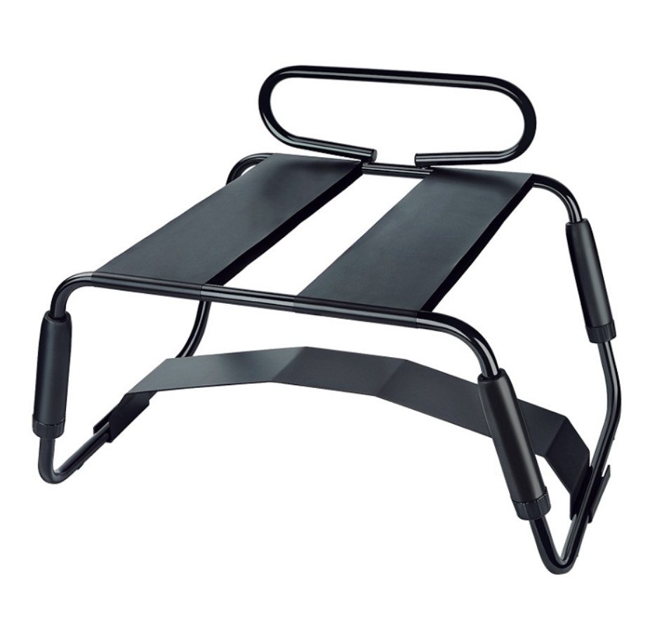 Temptasia By Blush® | Surrender Sex Chair in Black - Unlimited Sex Positions With Strong Brackets & 4 Anti-Skid Pads - BDSM & Bondage Equipment、mySite、bottomscart