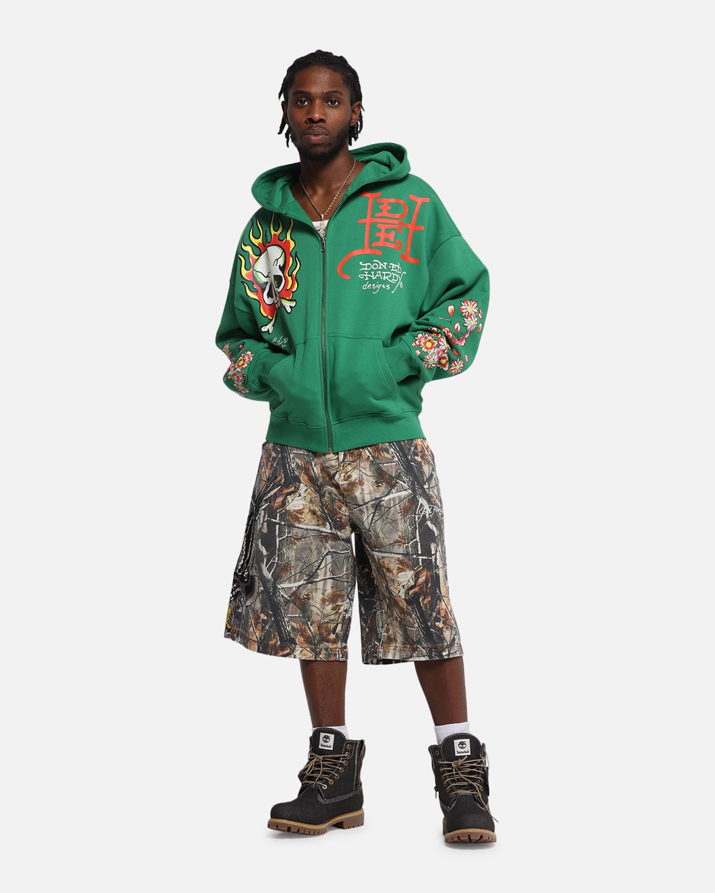 Ed Hardy Love Kills Slowly Zip Hoodie Green、mySite、zt4zffjzw