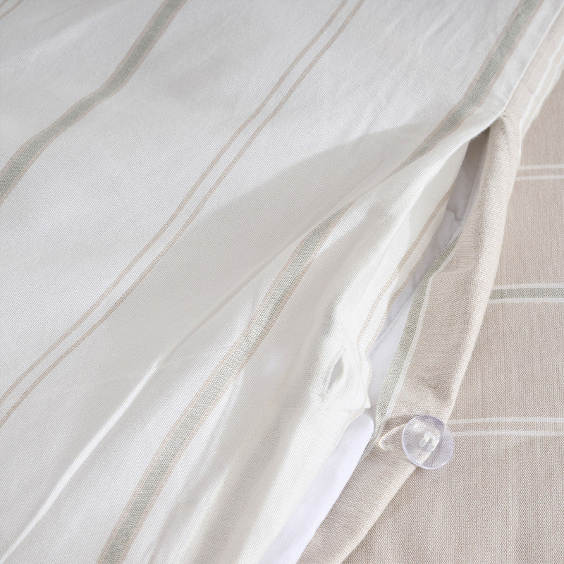 Cotton Bamboo Duvet Cover | Chambray | Sage Twinline、mySite、camillekostekn