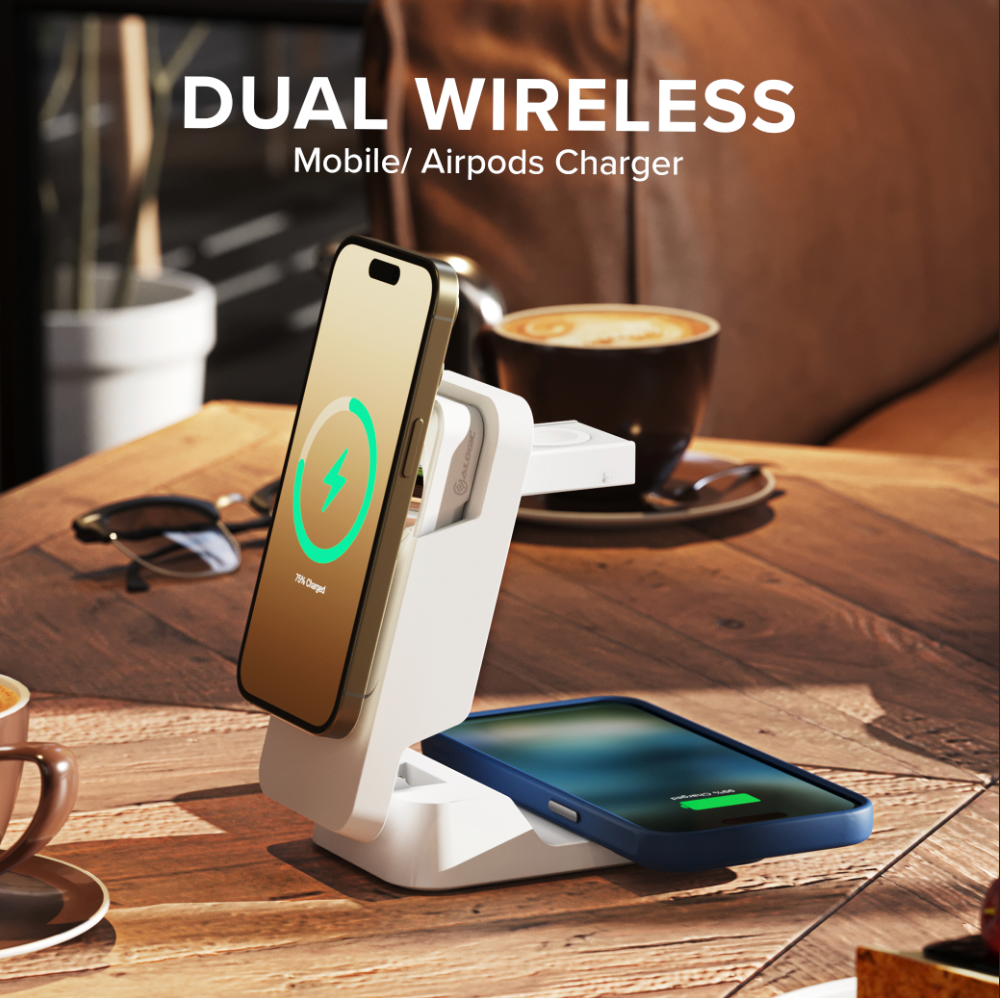 Matrix Ultimate 3-in-1 Wireless Charger with 5,000mAh MagSafe Power Bank - Global Edition、mySite、fannypackpong