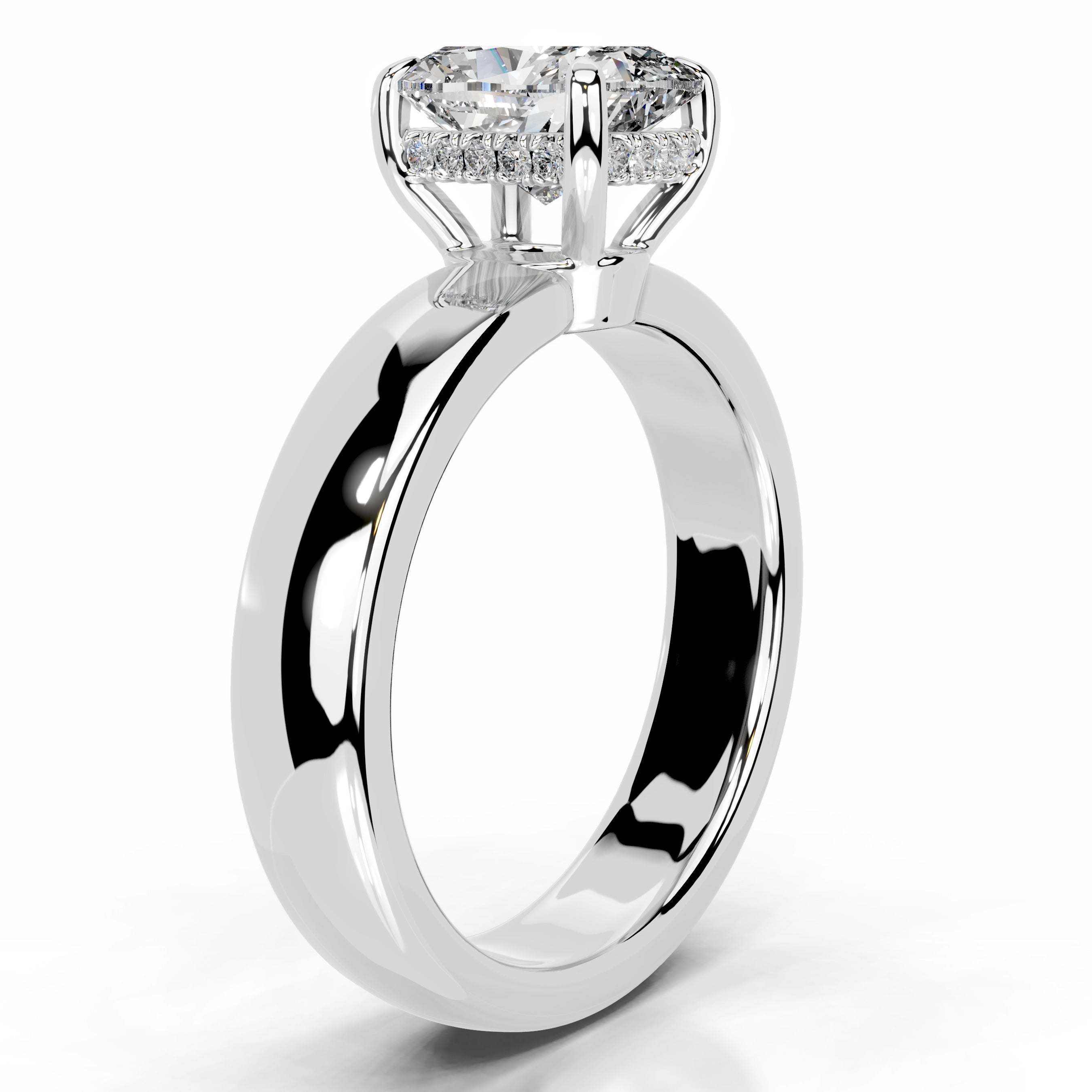 Lux Diamond Engagement Ring - 18K White Gold、mySite、hinf8tx79