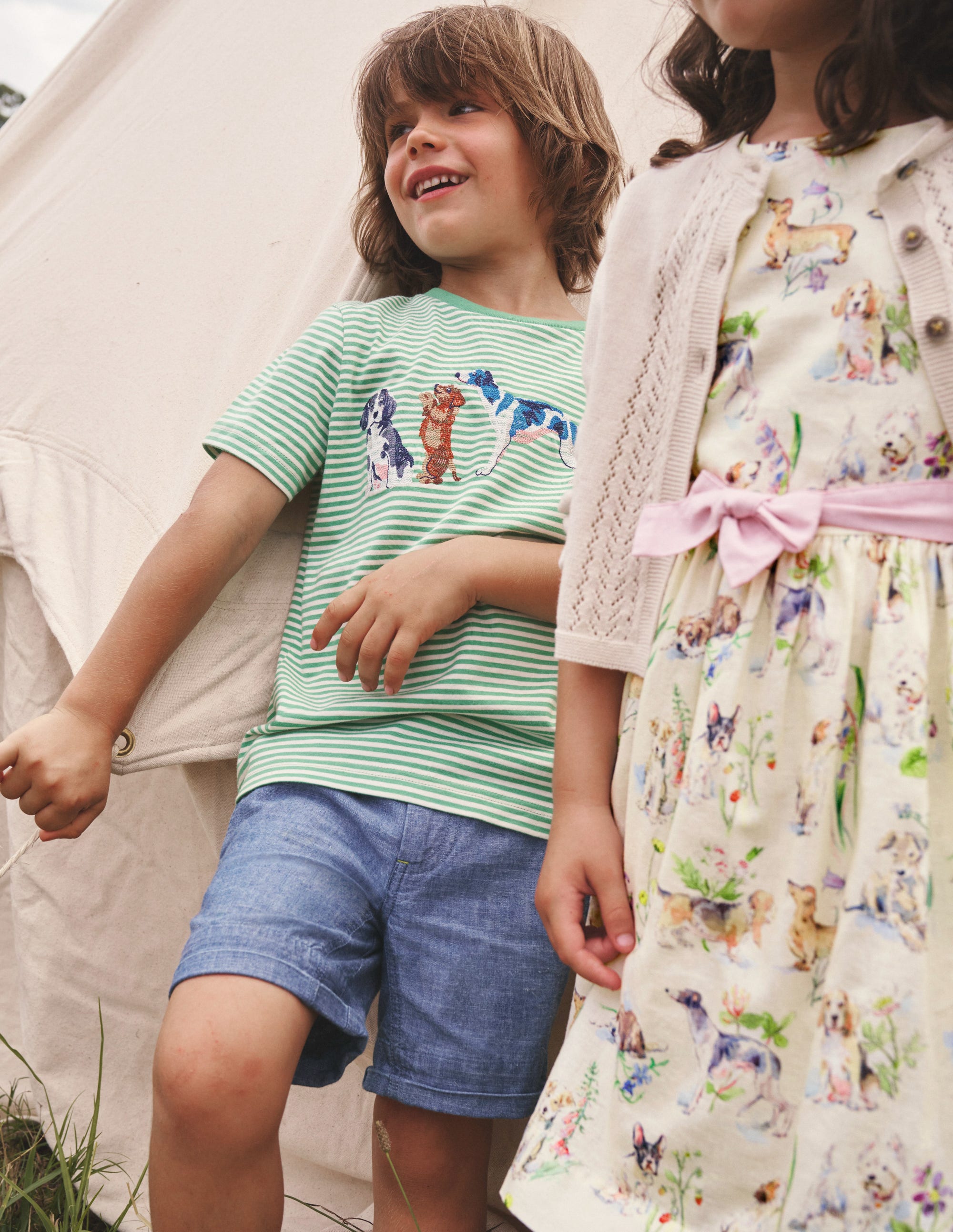  Superstitch Dogs T-shirt-Pistachio Green/ Ivory Stripe、mySite、ashleygrahame