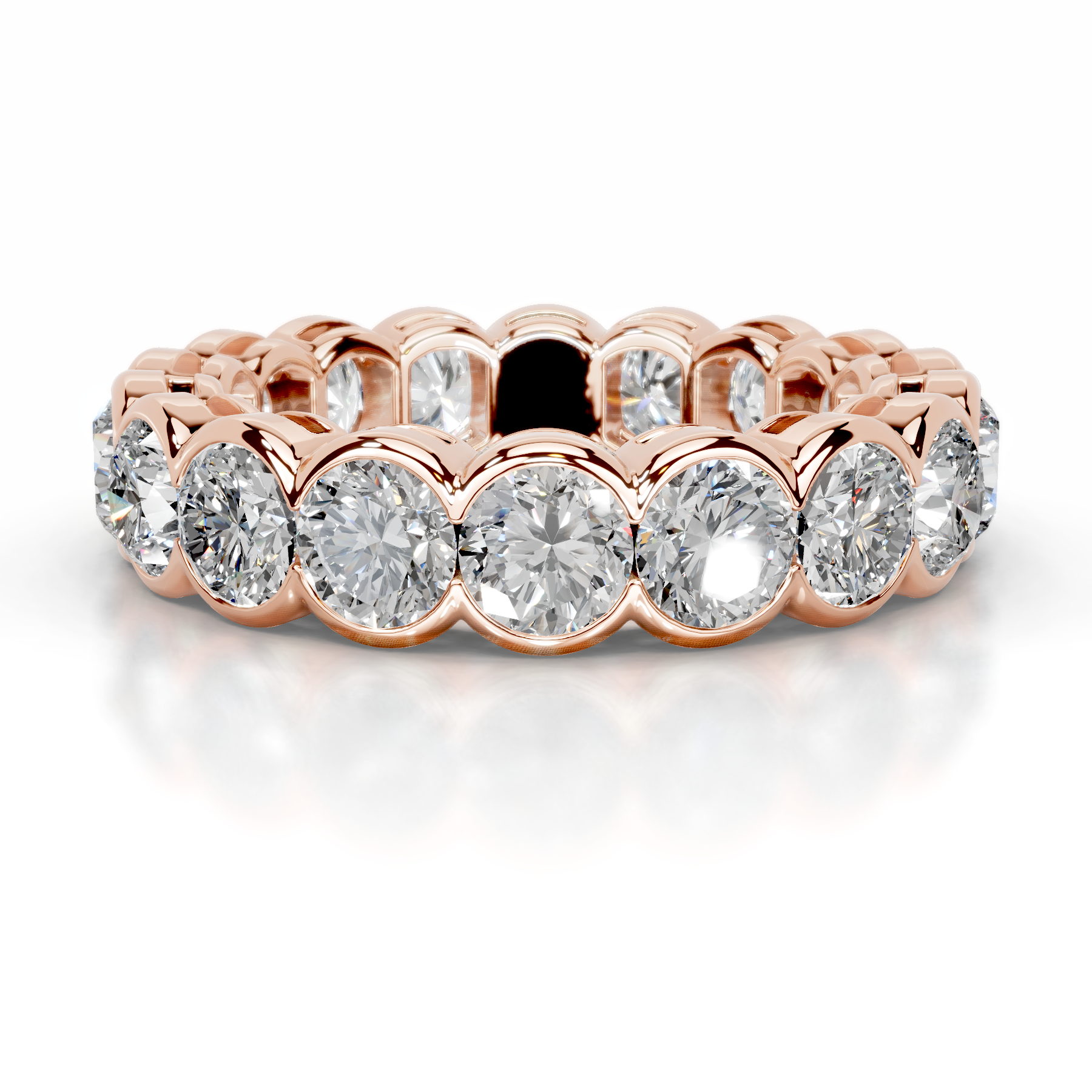 Velinda Lab Grown Diamond Wedding Ring (4 Carat) -14K Rose Gold、mySite、hinf8tx79