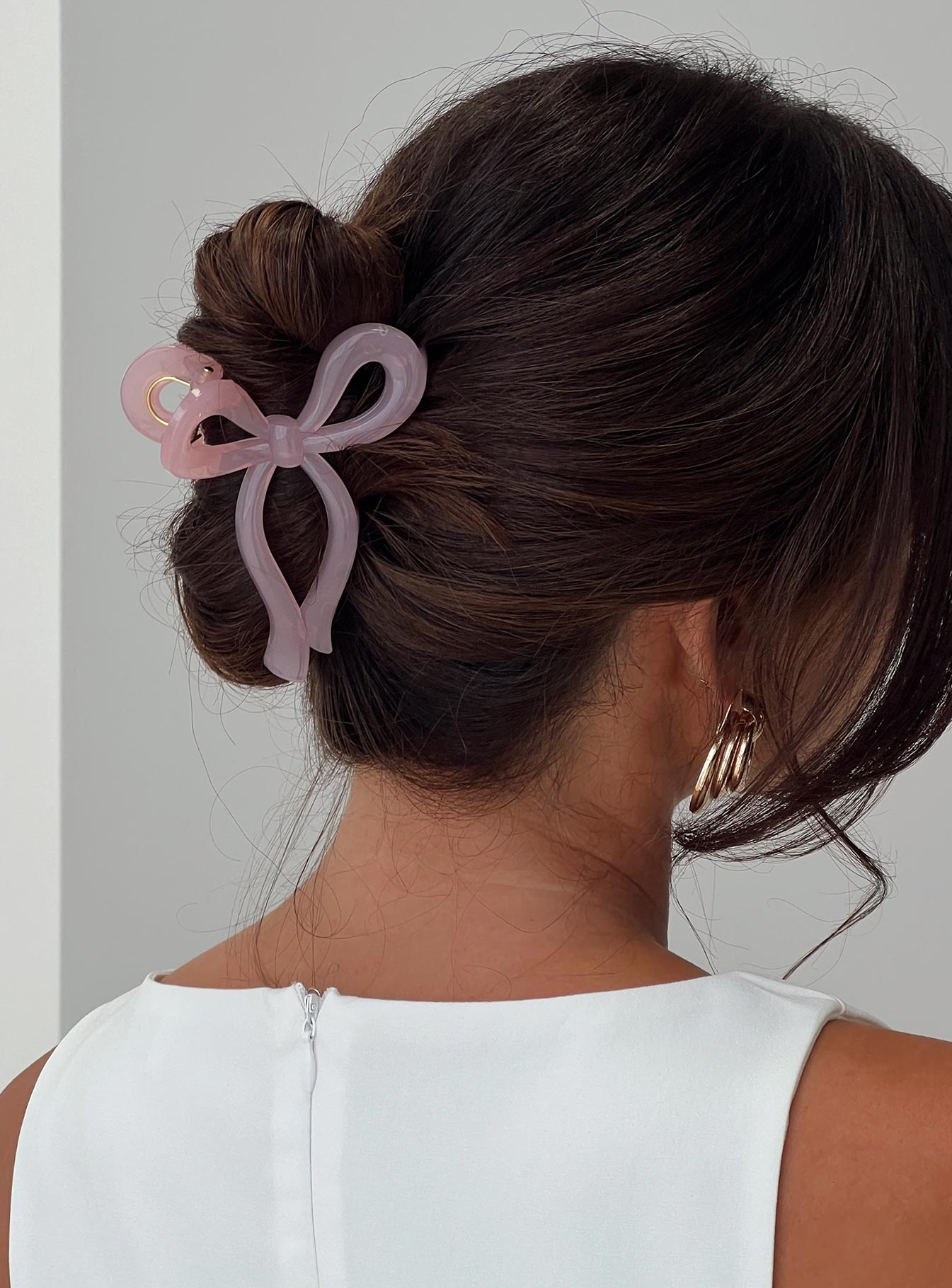 With A Bow Hair Clip Pink、mySite、solidvoid