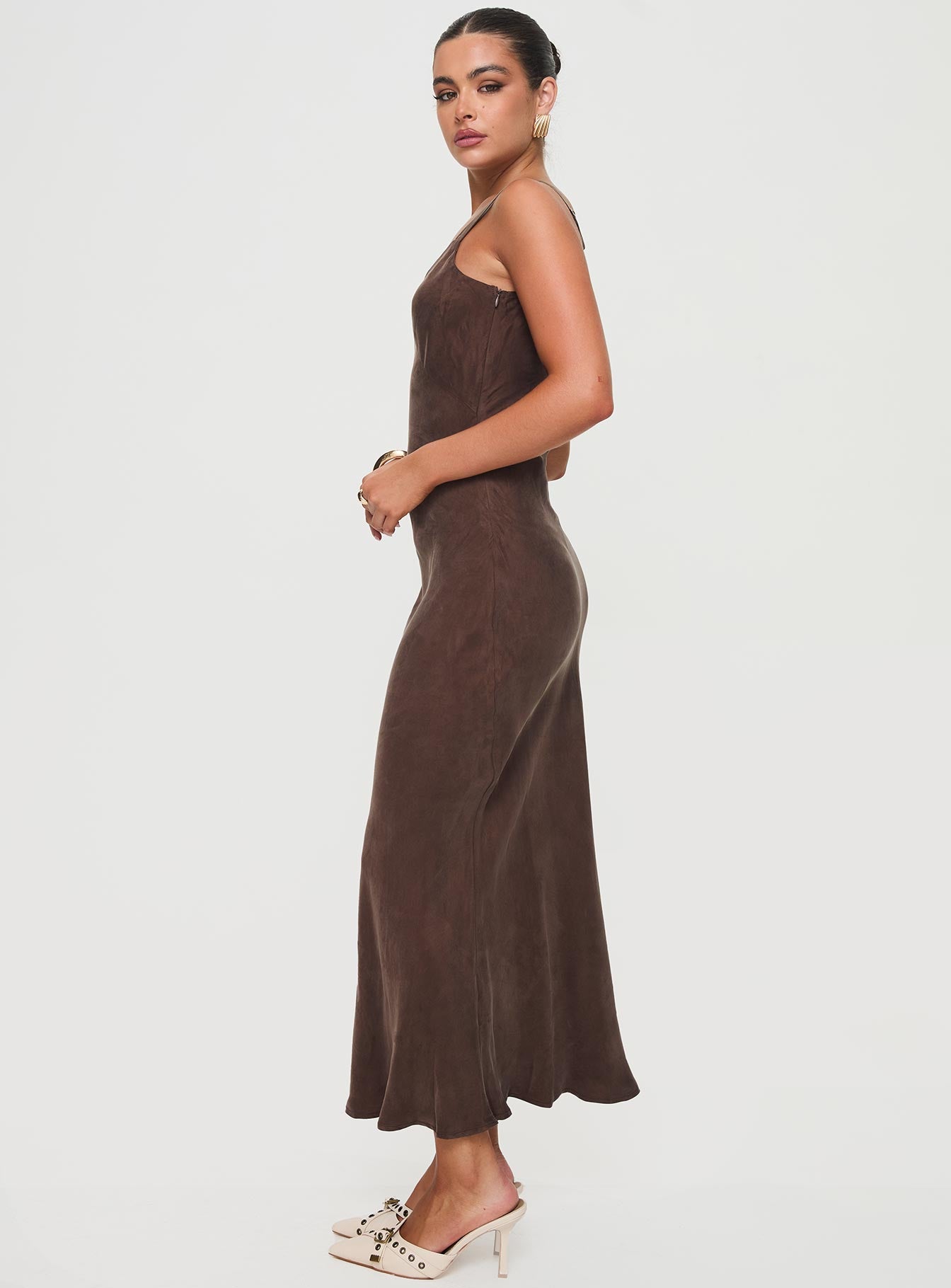 Laurette Maxi Dress Brown、mySite、solidvoid