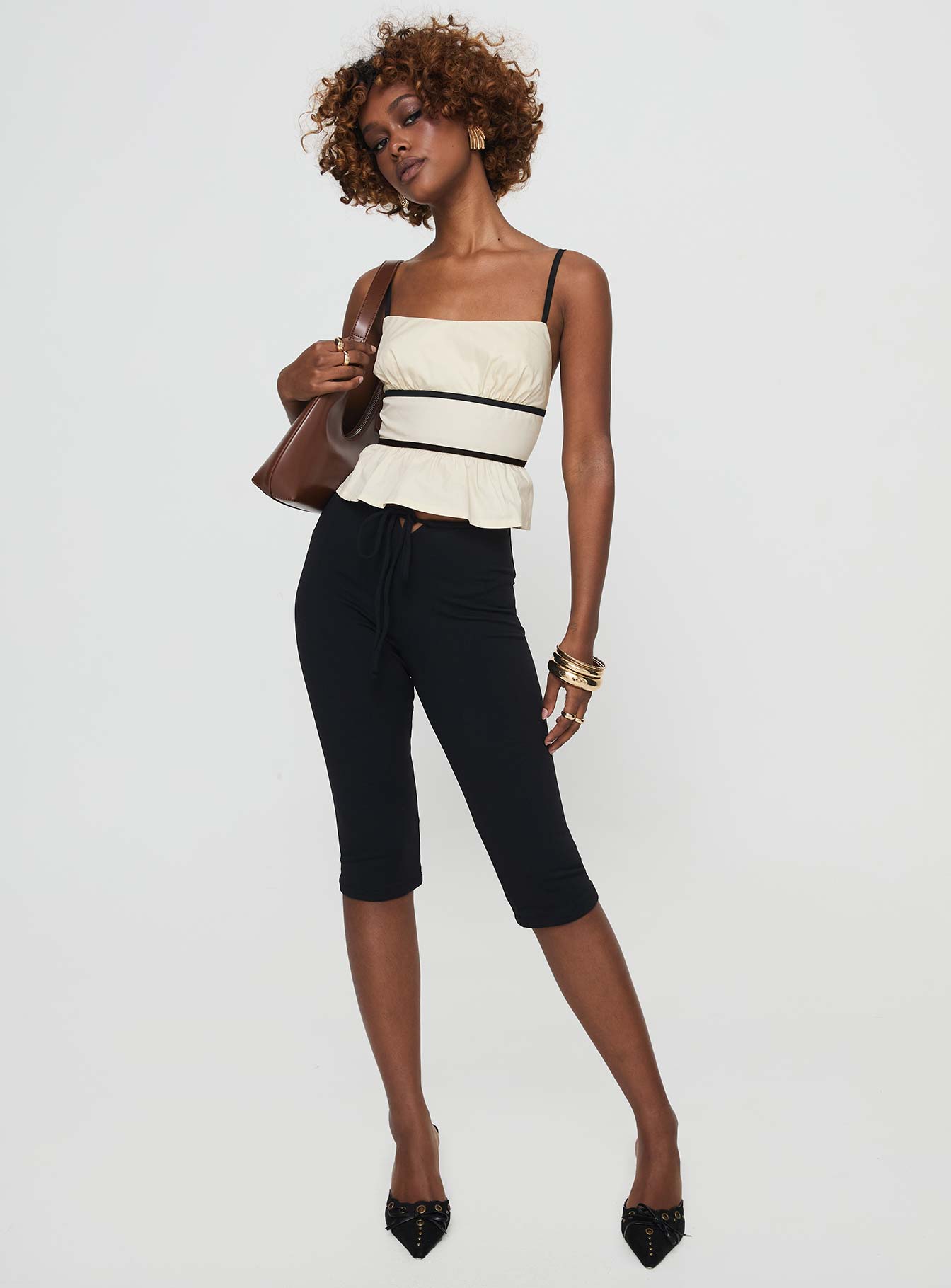 Daxon Top Cream / Black、mySite、solidvoid