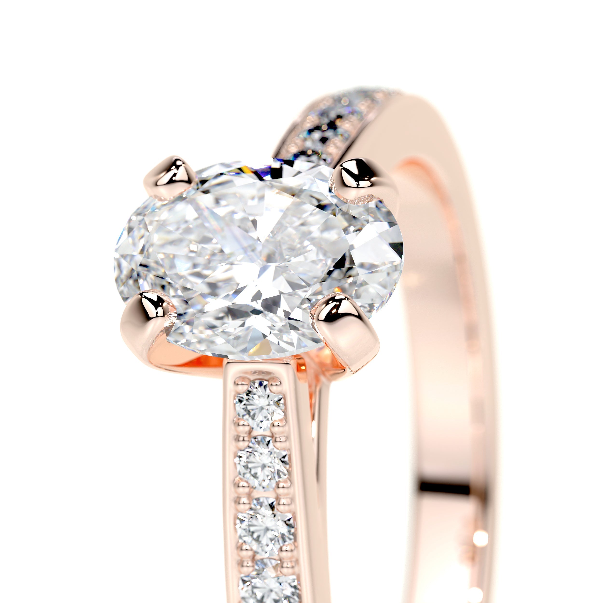 Talia Lab Grown Diamond Ring -14K Rose Gold、mySite、hinf8tx79