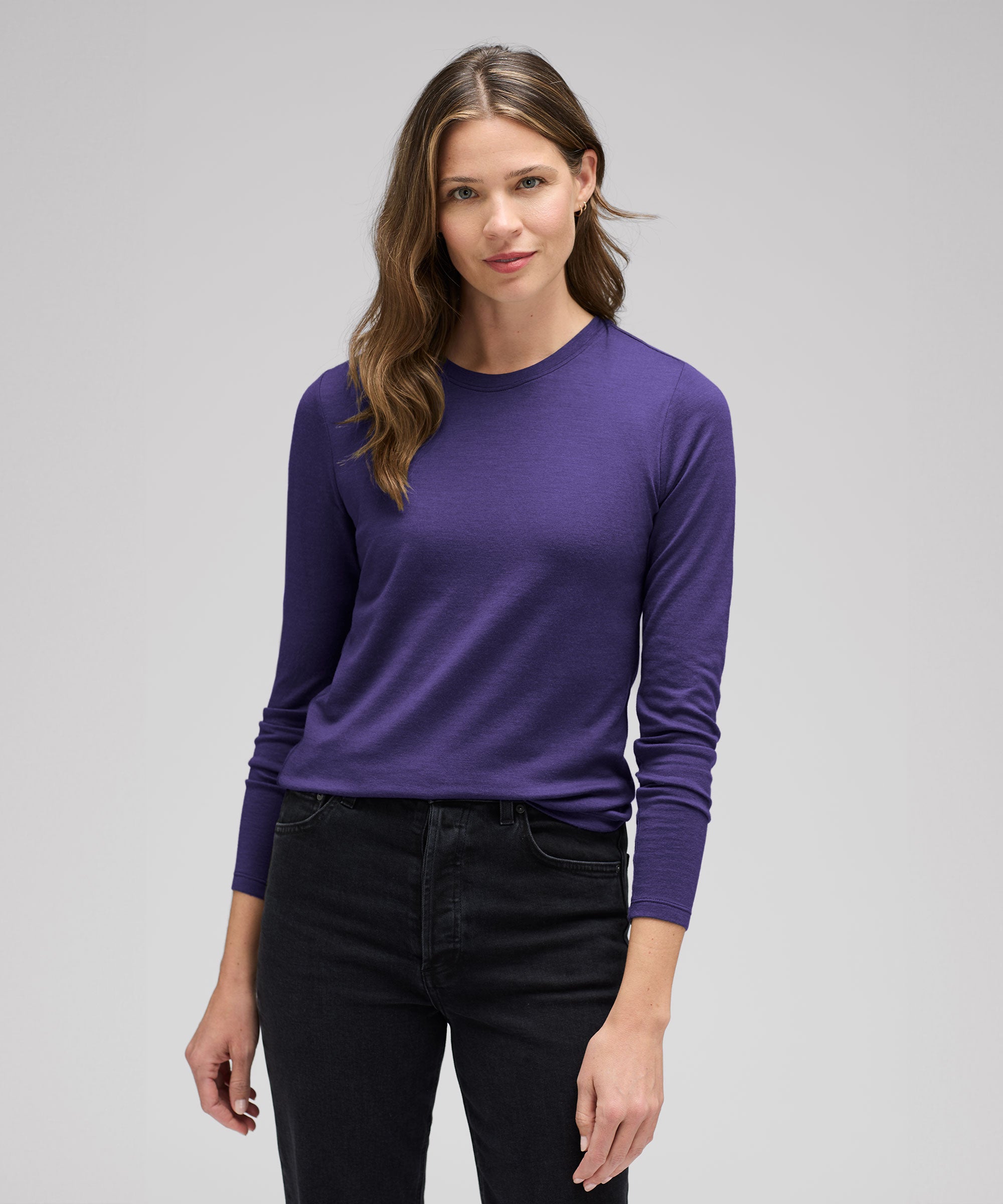 Women's Long Sleeve Merino Crew、mySite、noshort