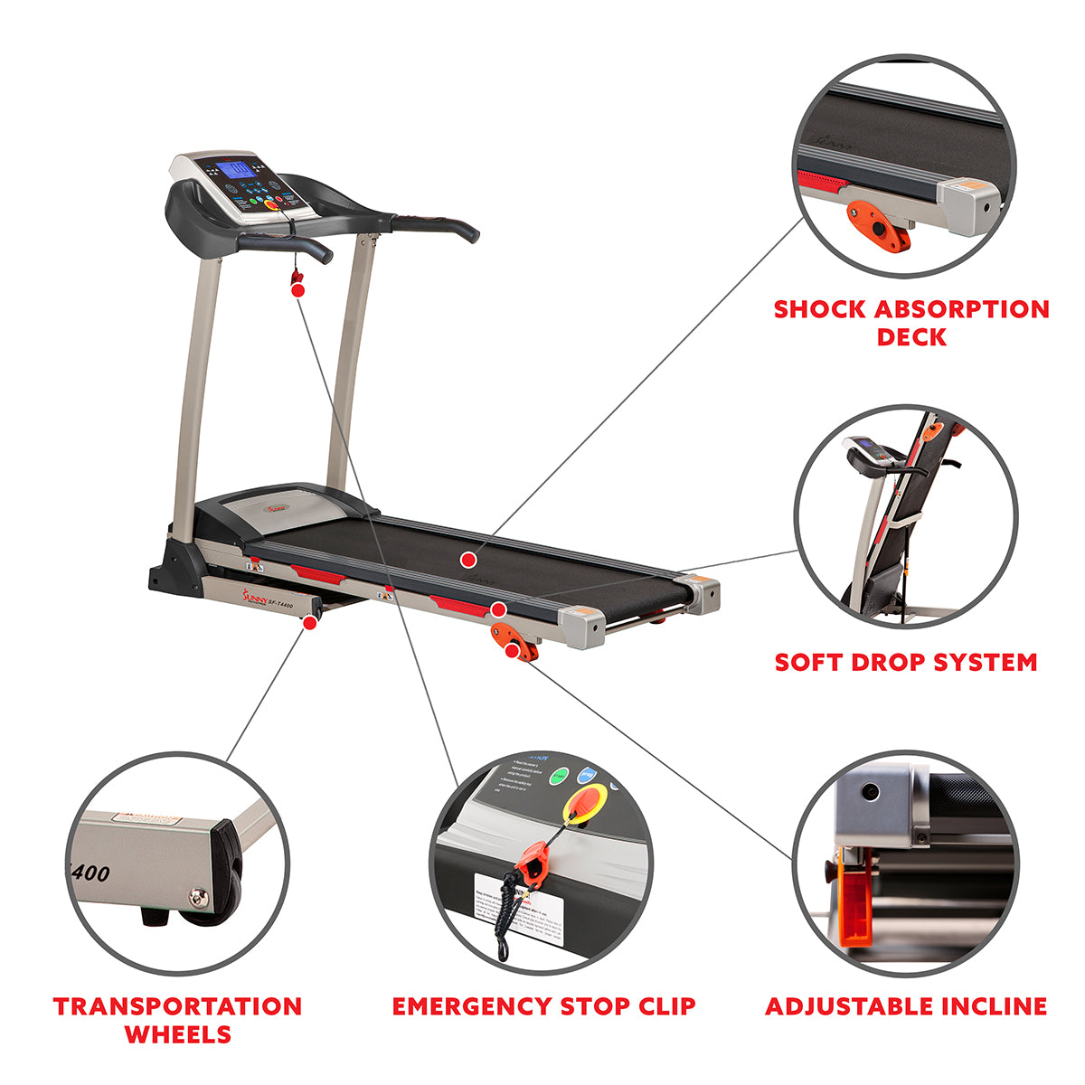  Manual Incline Treadmill w/ LCD Display、mySite、ghnorth
