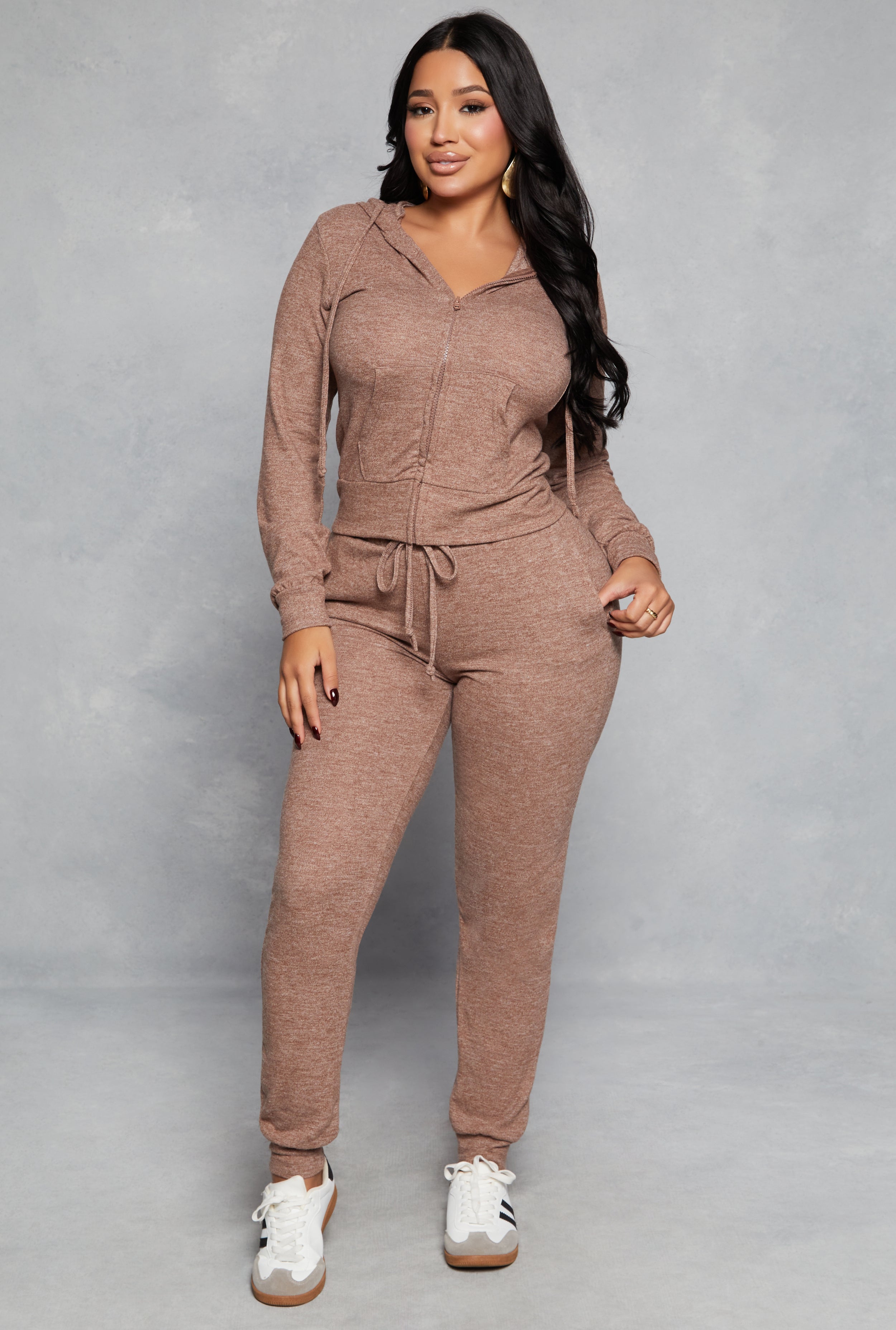 Daisy Brushed Knit Zip Front Hoodie、mySite、camillekostekn