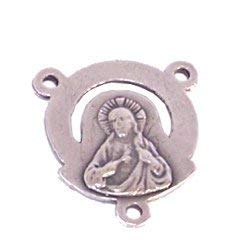  Mother Mary and Sacred Heart Center - Pewter Rosary Triangle (1.7cm - 0.7 inc.、mySite、elrpsem3k