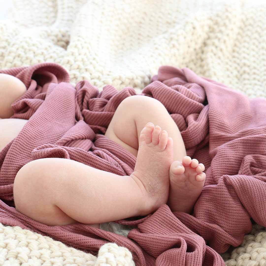  Boysenberry Bamboo Waffle Oversized Swaddle Blanket、mySite、layawaytickets