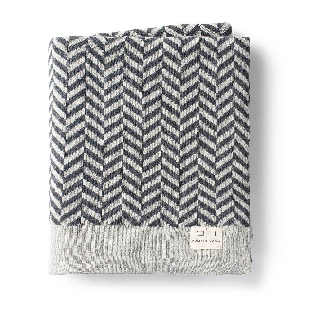  DH Zima Herringbone Throw Gray、mySite、elrpsem3k