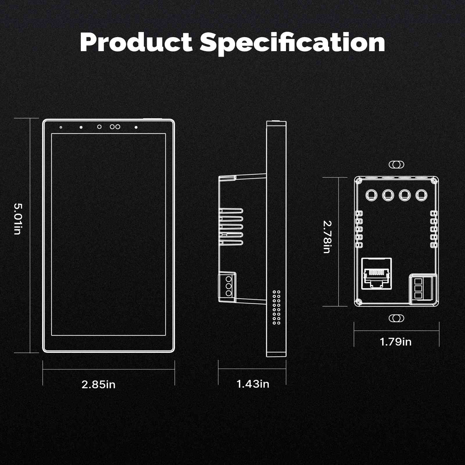 Smart Home 5-Inch Touchscreen Control In-wall Smart Panel with Alexa Built-in、mySite、fannypackpong