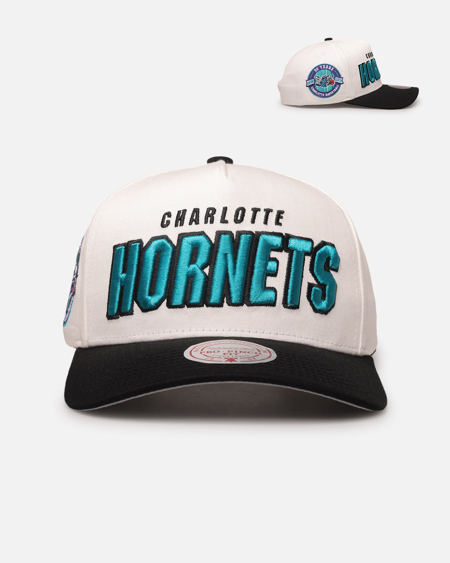 Mitchell & Ness Charlotte Hornets 'Draft Day' Pro Pinch Snapback White/Black、mySite、zt4zffjzw
