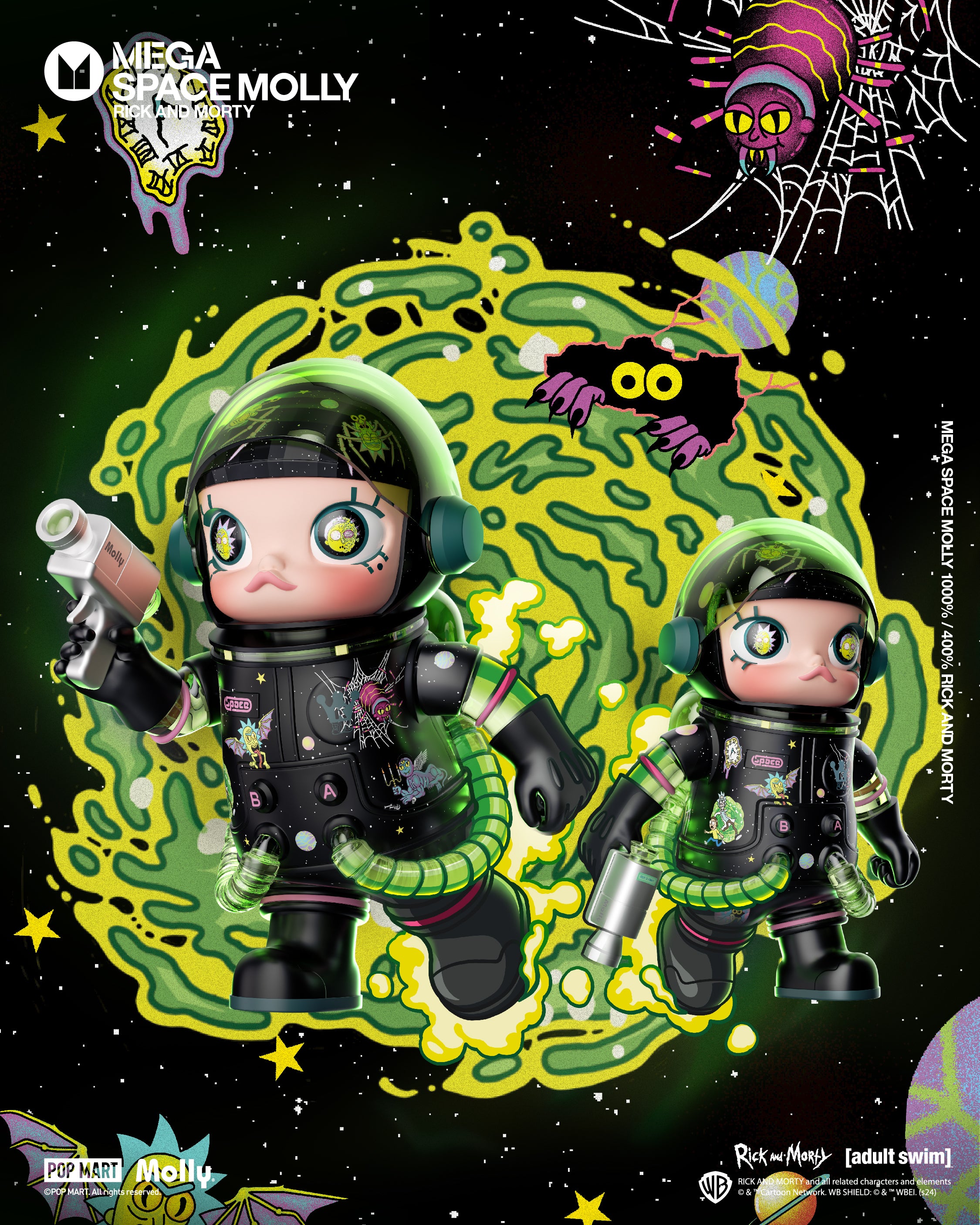  POP MART MEGA SPACE MOLLY 400% Rick and Morty、mySite、greenlandpopulation