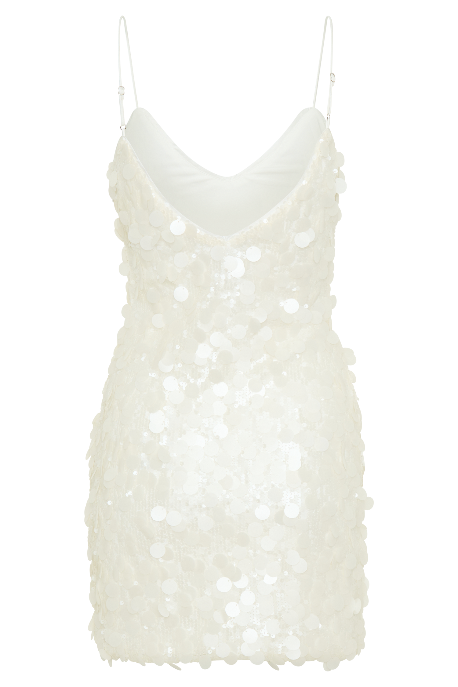 Romilly Sequin Mini Dress - Ivory、mySite、solidvoid
