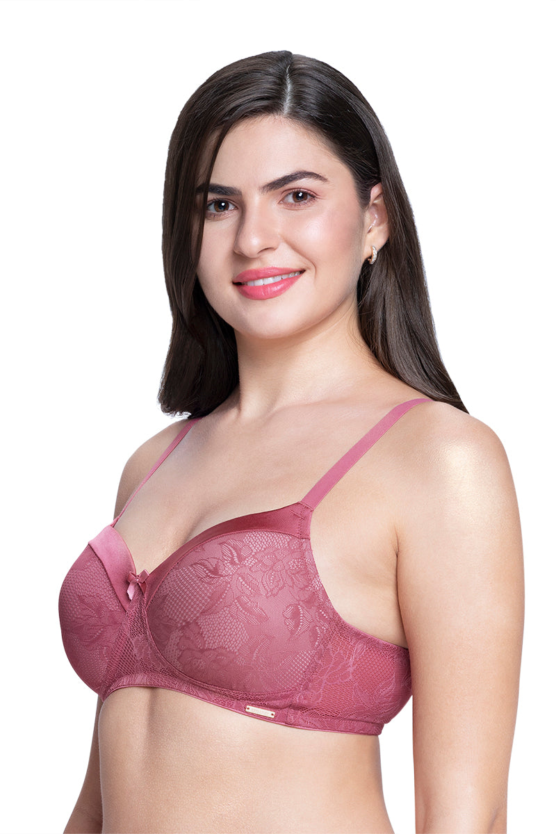  Satin Touch Padded Non-Wired Lace Bra - Malaga、mySite、justintrudeaud