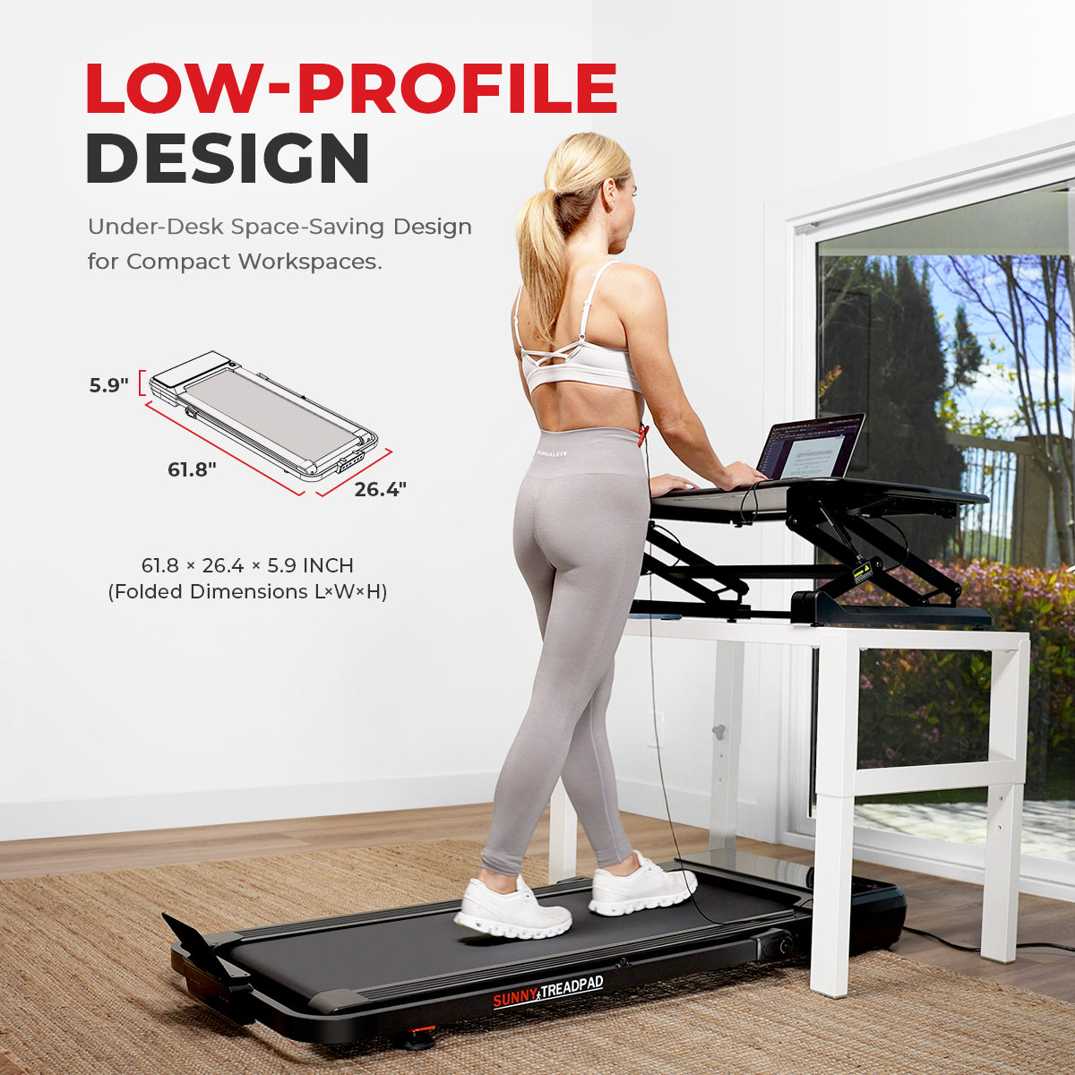  Pacer 2 in 1 Auto Incline Under Desk Walking/Running Smart Treadmill、mySite、ghnorth