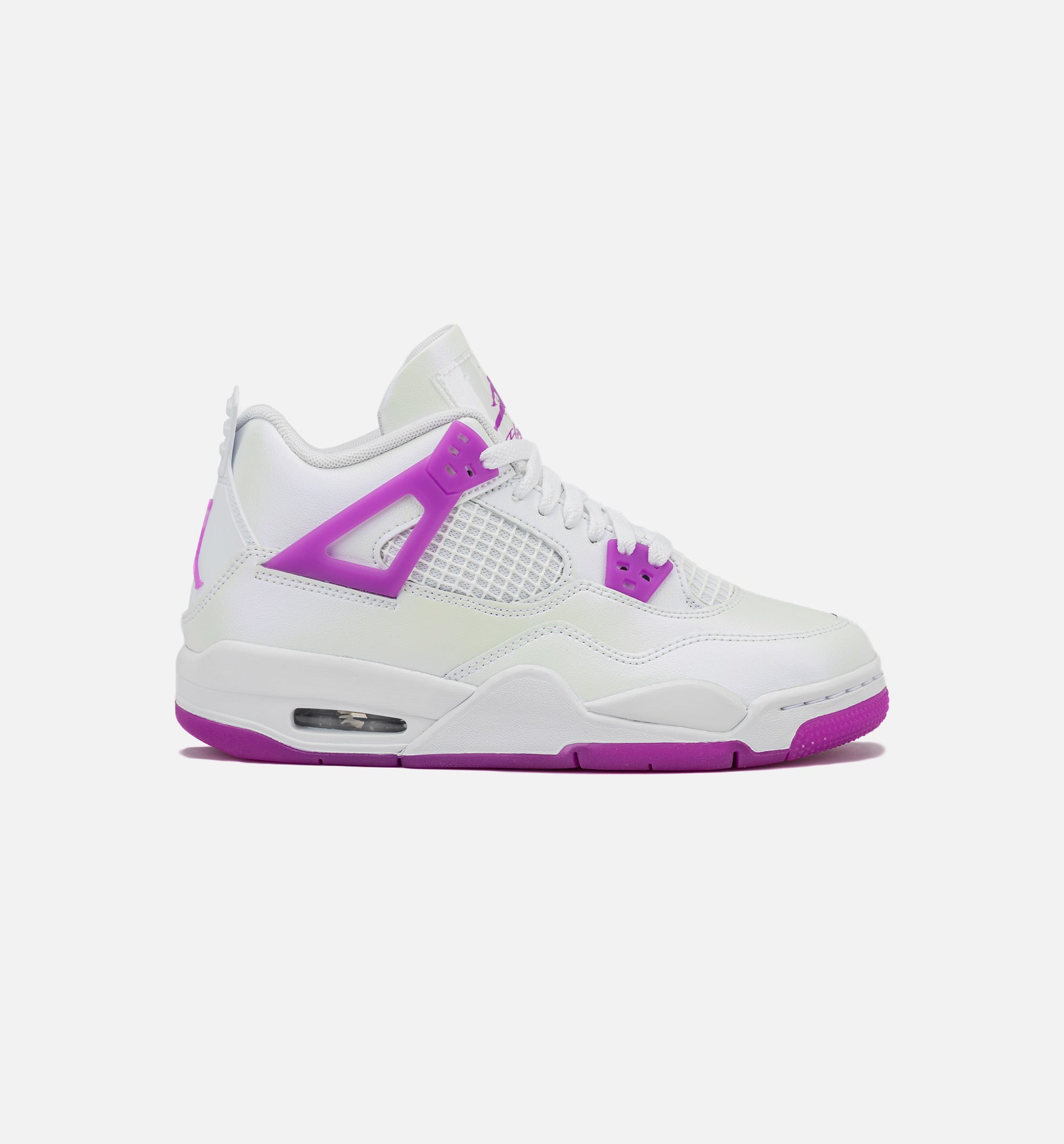 Air Jordan 4 Retro Hyper Violet Grade School Lifestyle Shoe - White/Hyper Violet、mySite、dreamappss
