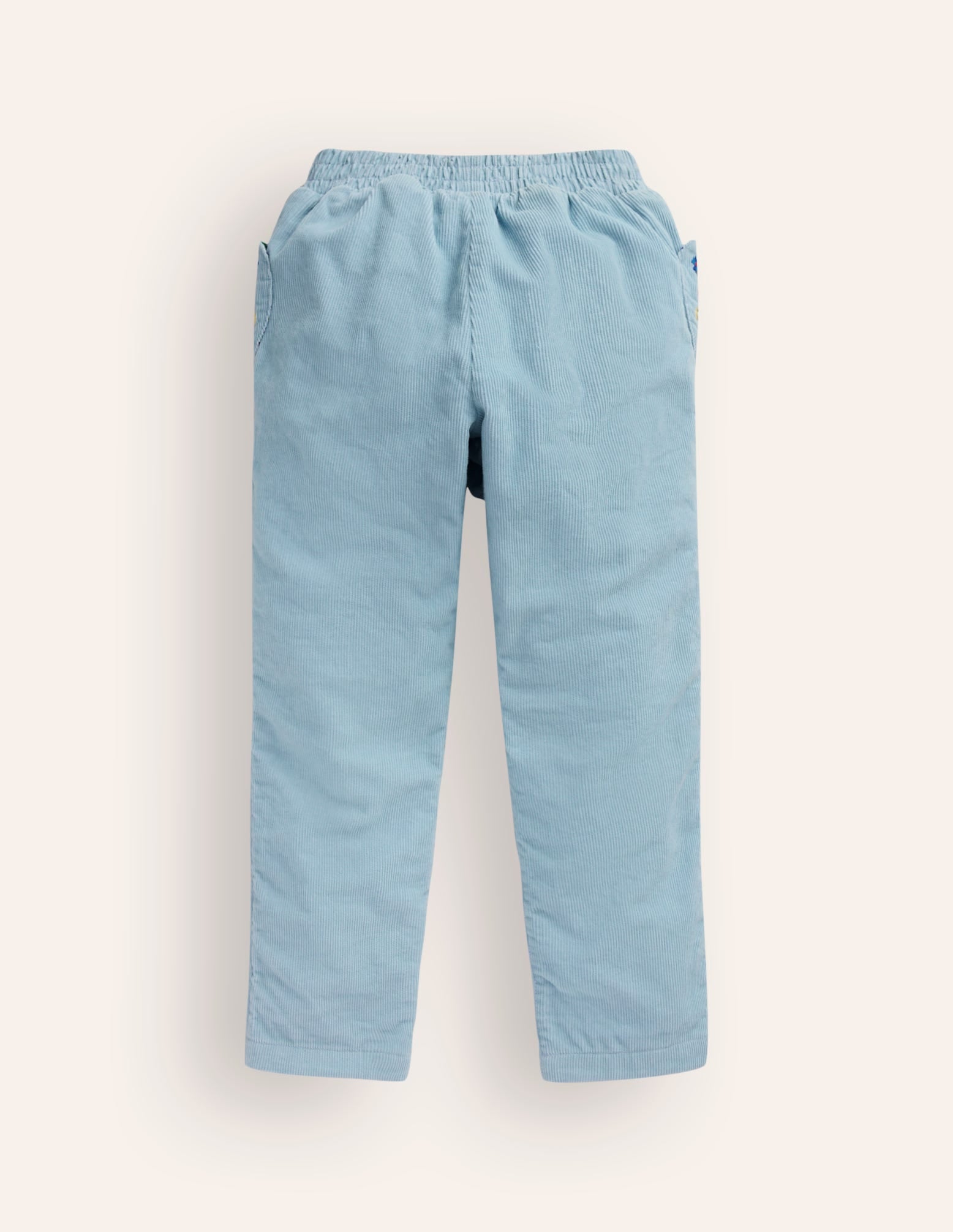  Lined Cord Pull-On Trousers-Vintage Blue Embroidery、mySite、ashleygrahame