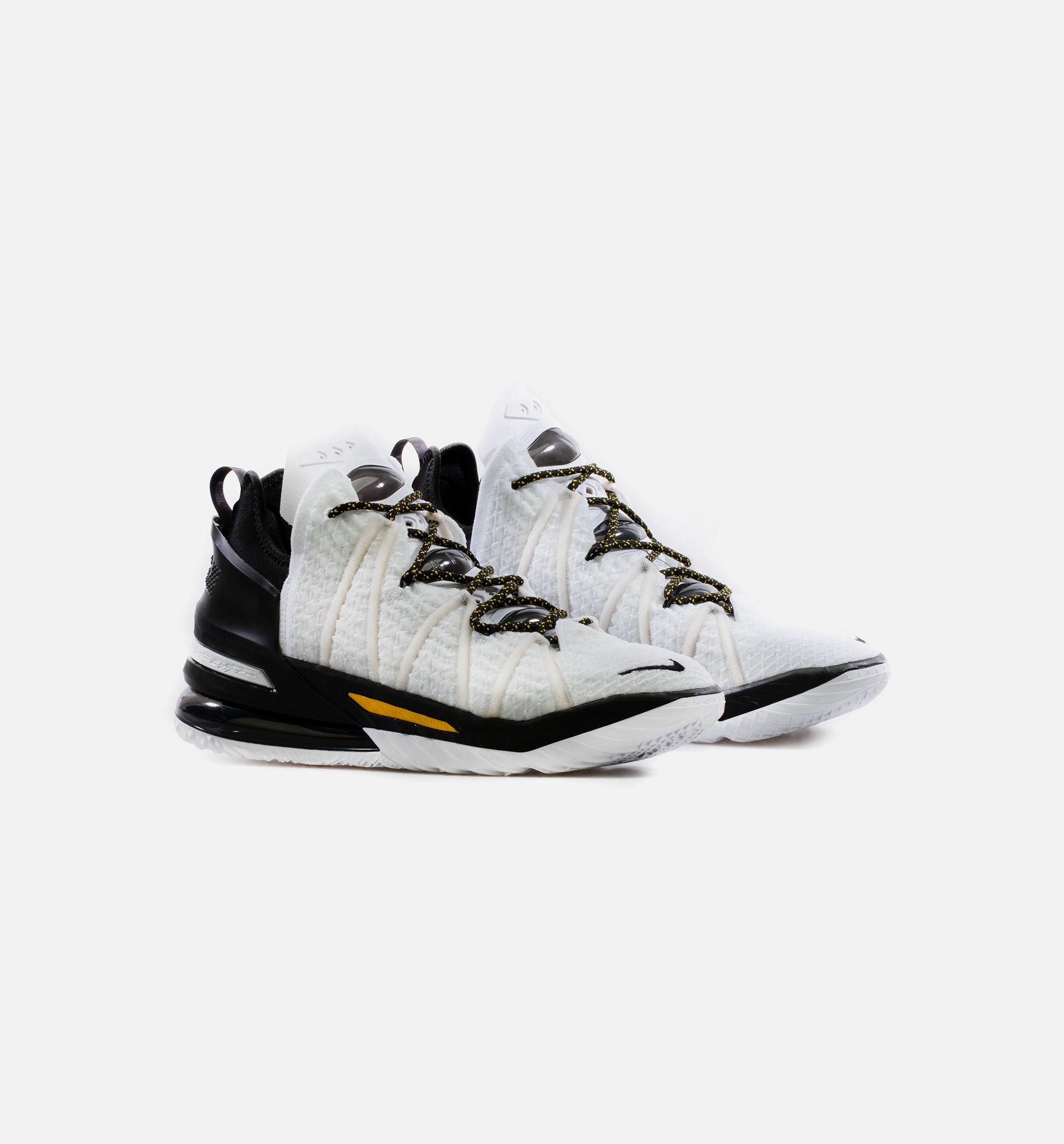 Lebron 18 Home Mens Basketball Shoe - White/Black/Yellow、mySite、dreamappss