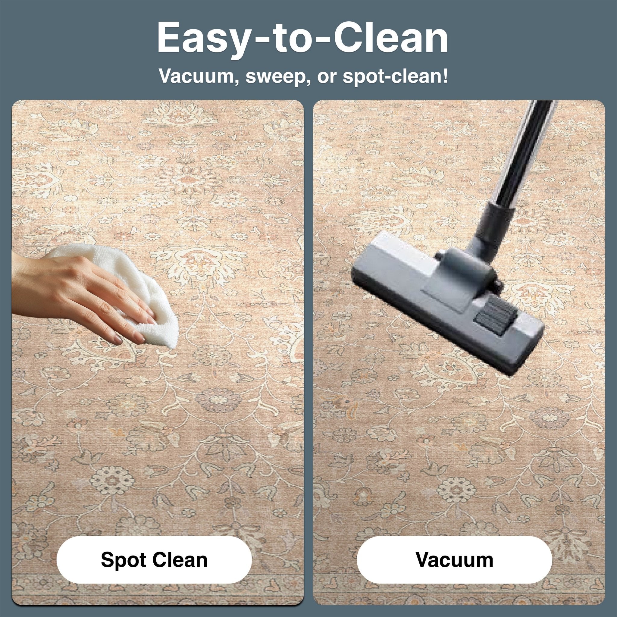 Rome Vintage Oriental Floral Flat-Weave Rug、mySite、gigharbornorthrealestate