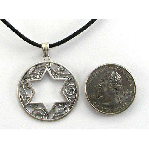 Michael Bromberg Open Star of David on Leather Cord、mySite、topwebapps