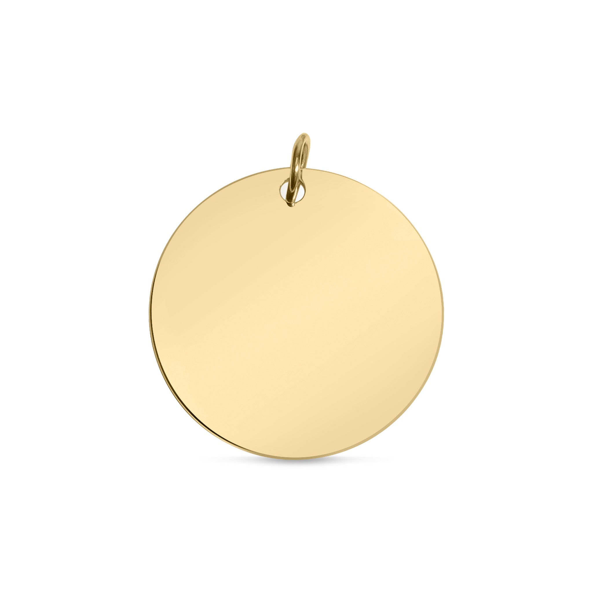 18K Gold PVD Stainless Steel Blank Circle Pendant / SBB0046、mySite、dreamappss