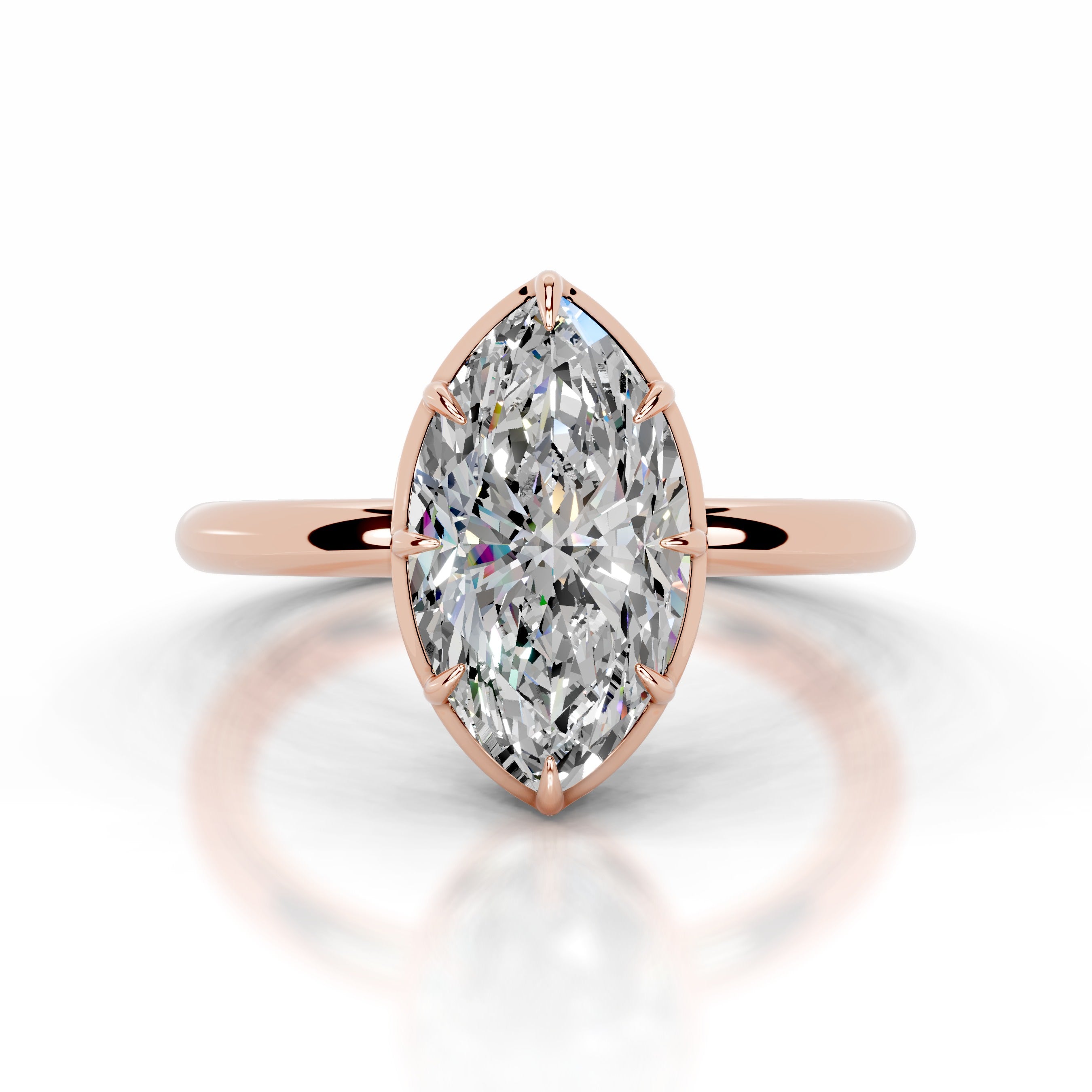 Narcisa Moissanite Ring - 14K Rose Gold、mySite、hinf8tx79