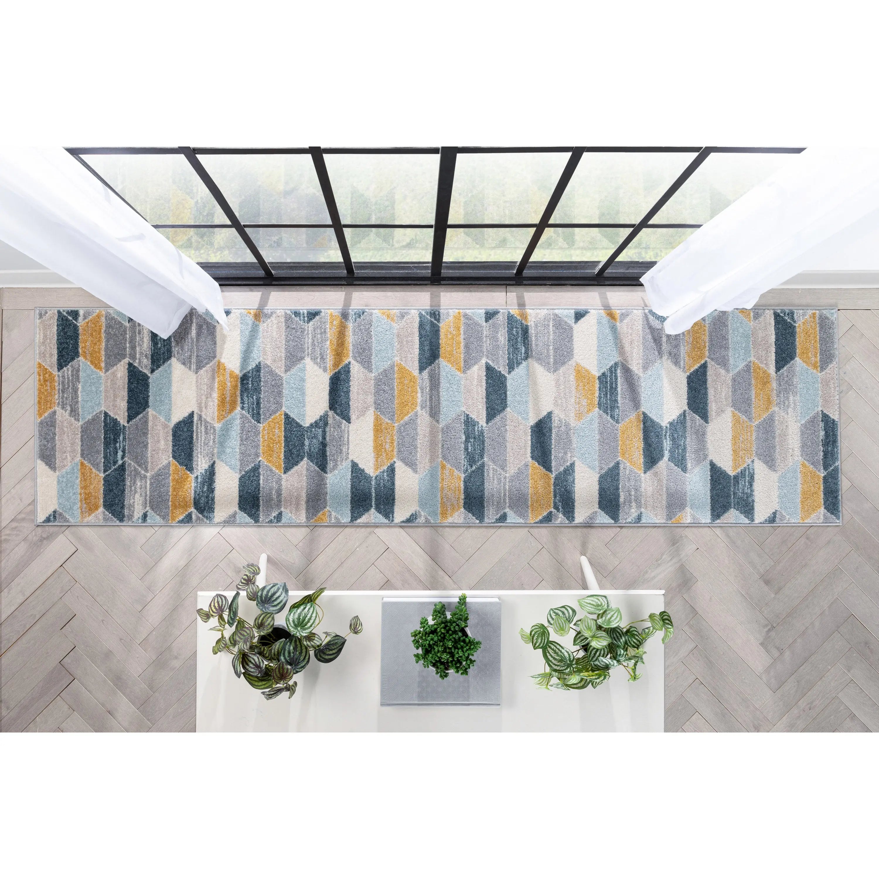 Maddox Blue Modern Geometric Rug、mySite、gigharbornorthrealestate