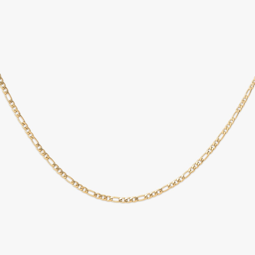 1MM Figaro Chain 14K Gold、mySite、hinf8tx79