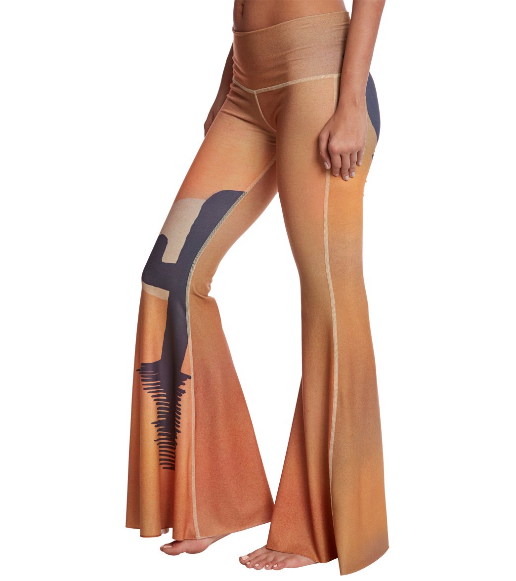 Teeki Coyote Moon Dusk Bell Bottom Yoga Pants、mySite、noshort