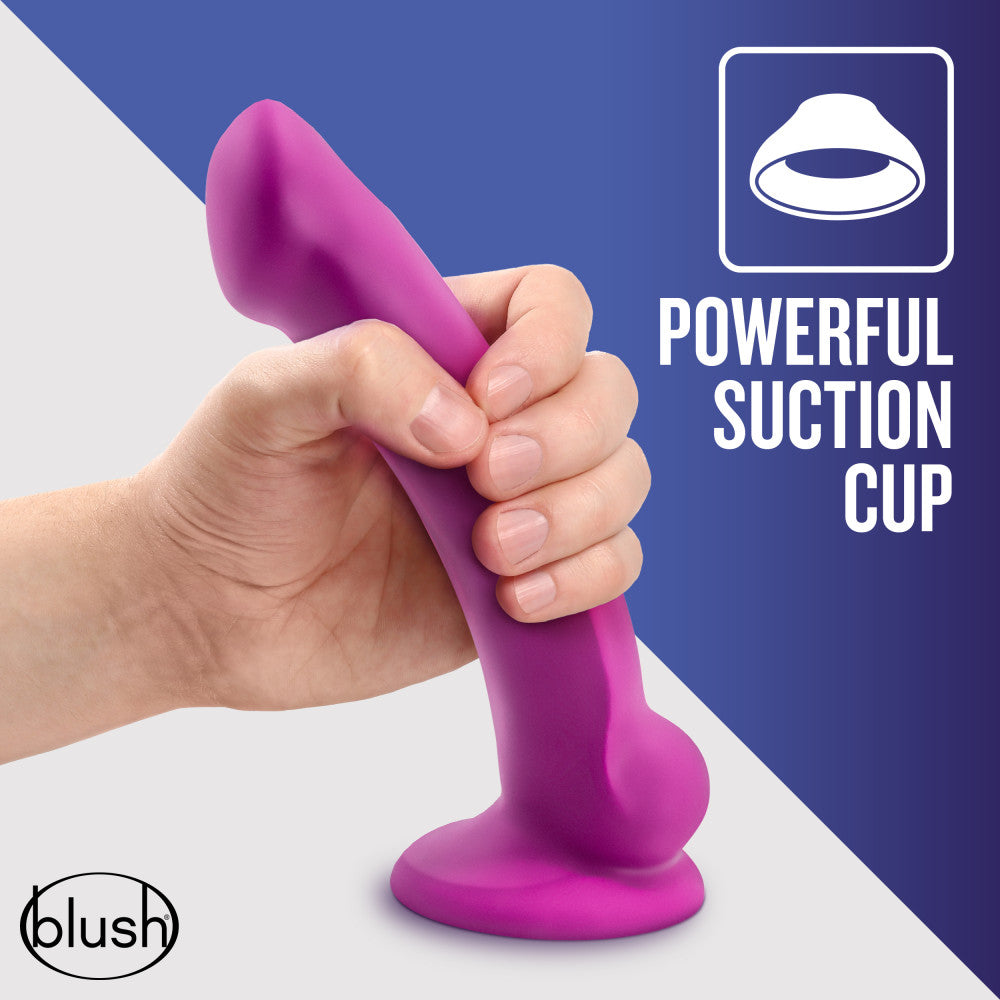 Avant By Blush® | Ergo Mini Violet D9: Artisan 7 Inch Thin Dildo with Suction Cup Base - Elegantly Made with Smooth Ultrasilk® Purio™ Silicone、mySite、bottomscart