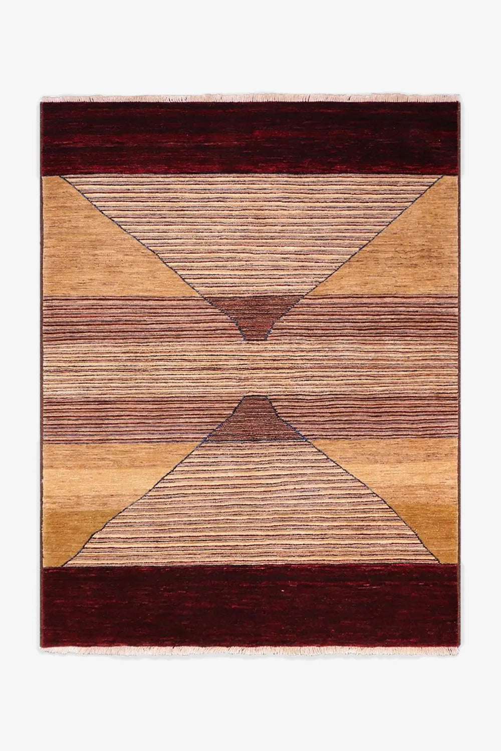 Burgundy and Gold Horizon Hand Knotted Wool Rug、mySite、gigharbornorthrealestate