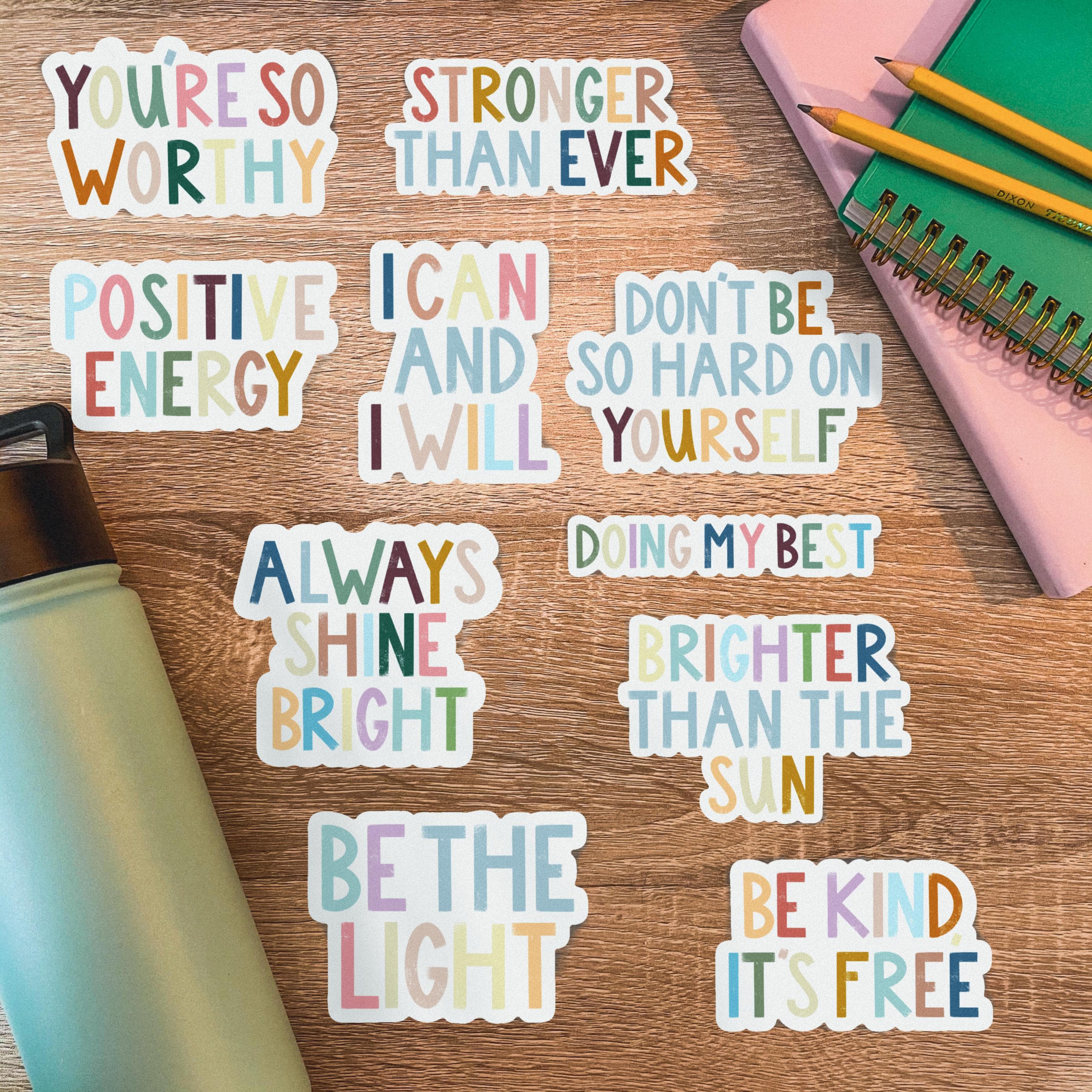  Brighter Than the Sun Positivity Lettering Sticker、mySite、elrpsem3k