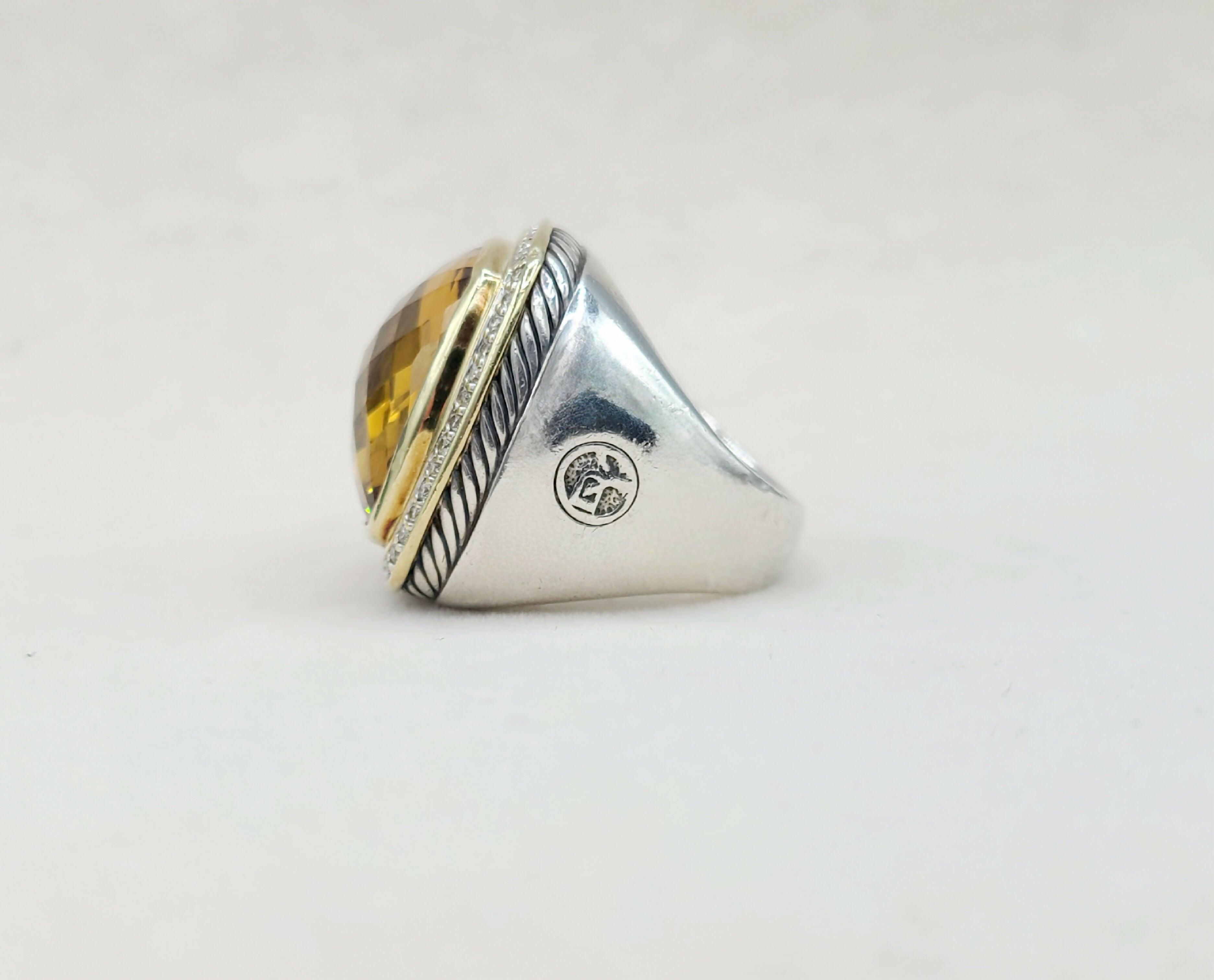 David Yurman Albion Ring 20mm Citrine & Diamonds、mySite、hinf8tx79