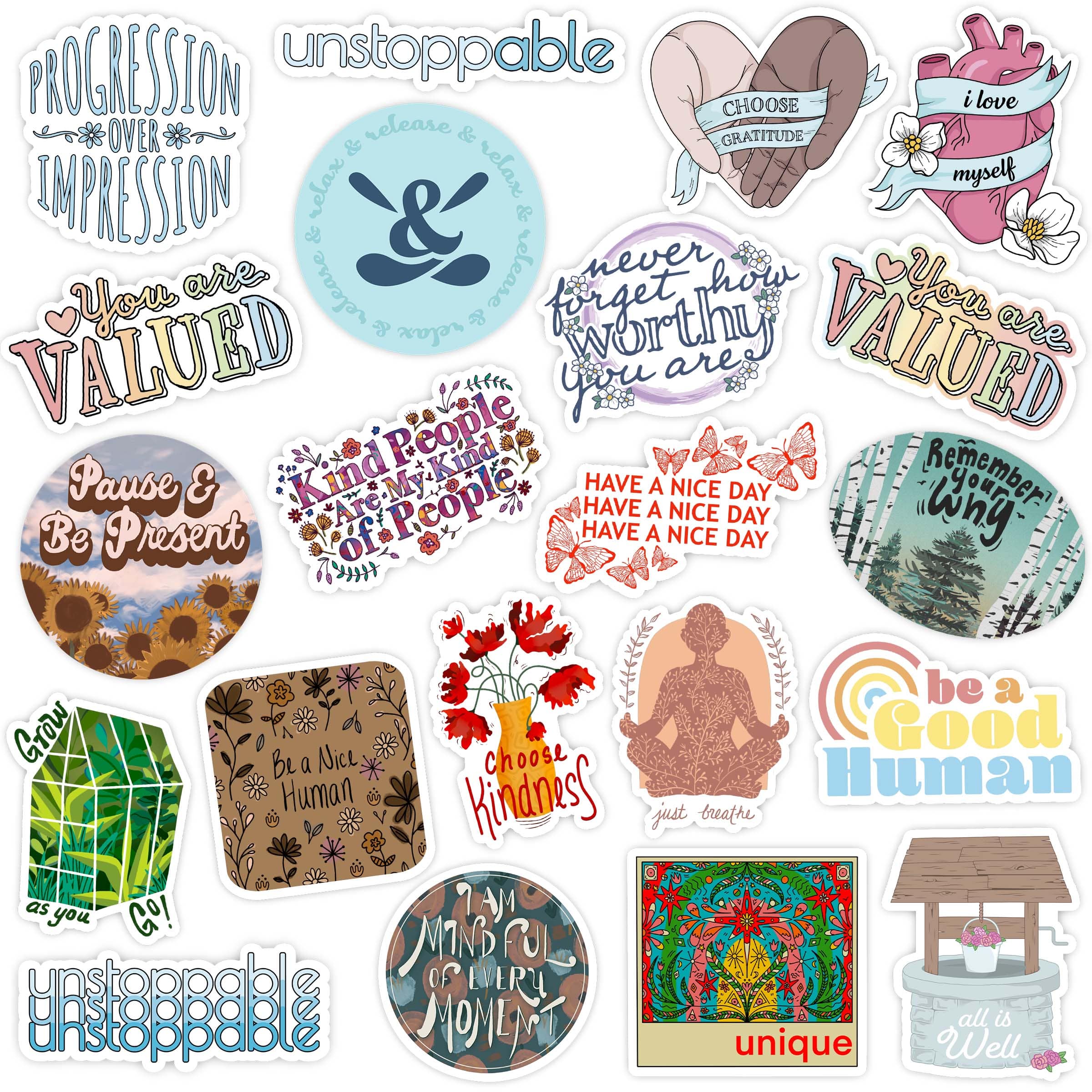  Positivity Stickers 21 Pack、mySite、ghnorth
