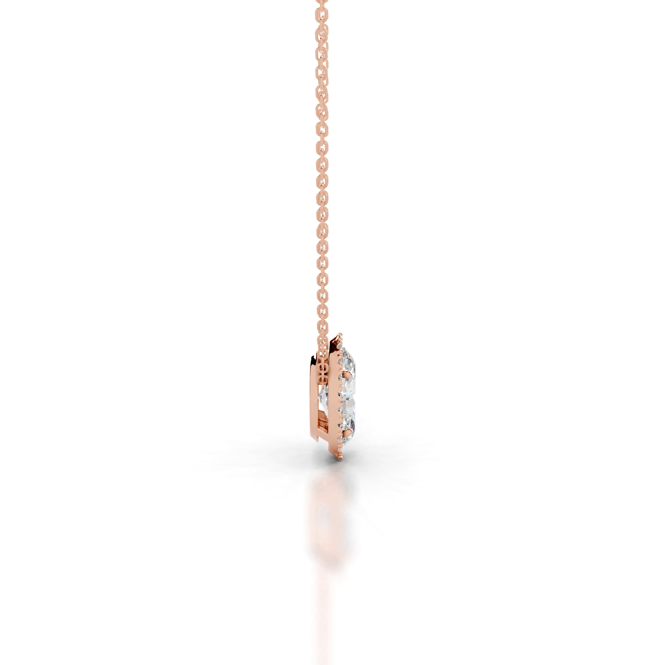 Manon Diamond Halo Pendant - 14K Rose Gold、mySite、hinf8tx79
