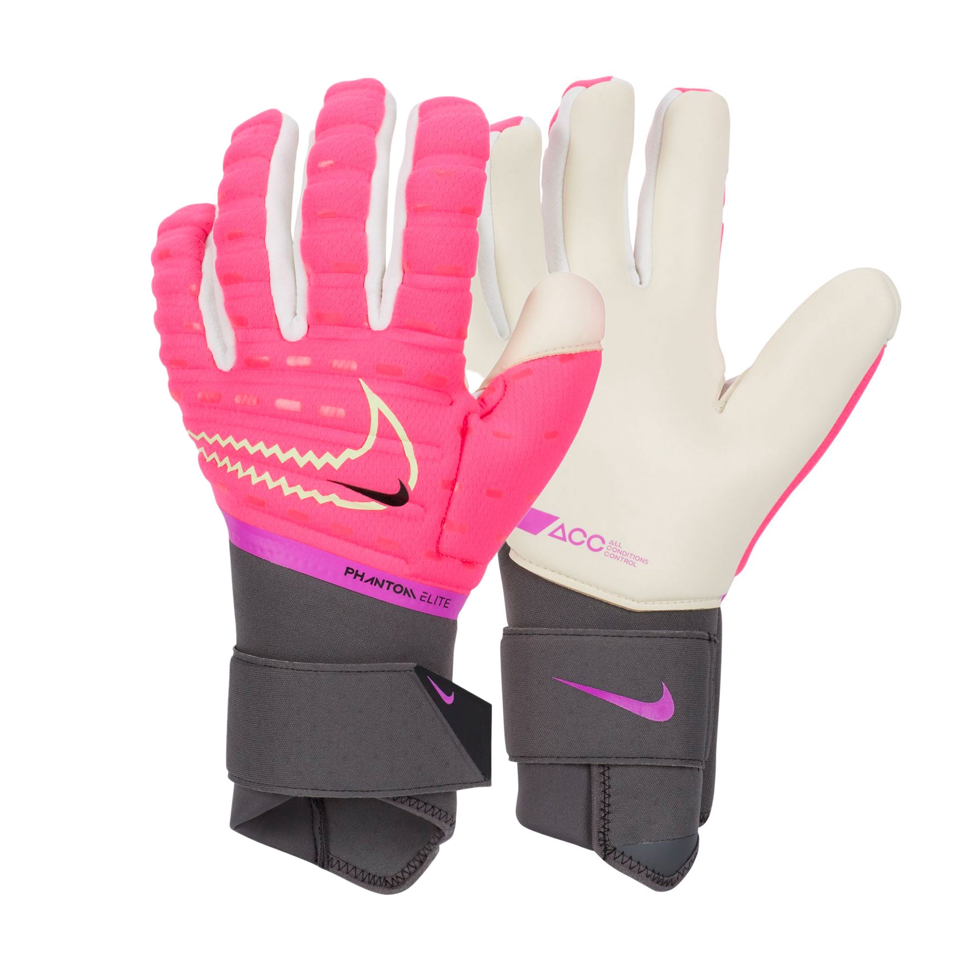 Nike Men's Phantom Elite Goalkeeper Gloves Hyper Pink/Volt、mySite、bottomscart