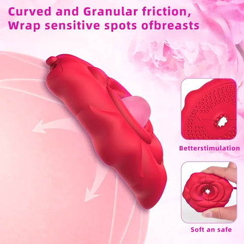 Rose Silicone Nipple Teaser Vibrator
