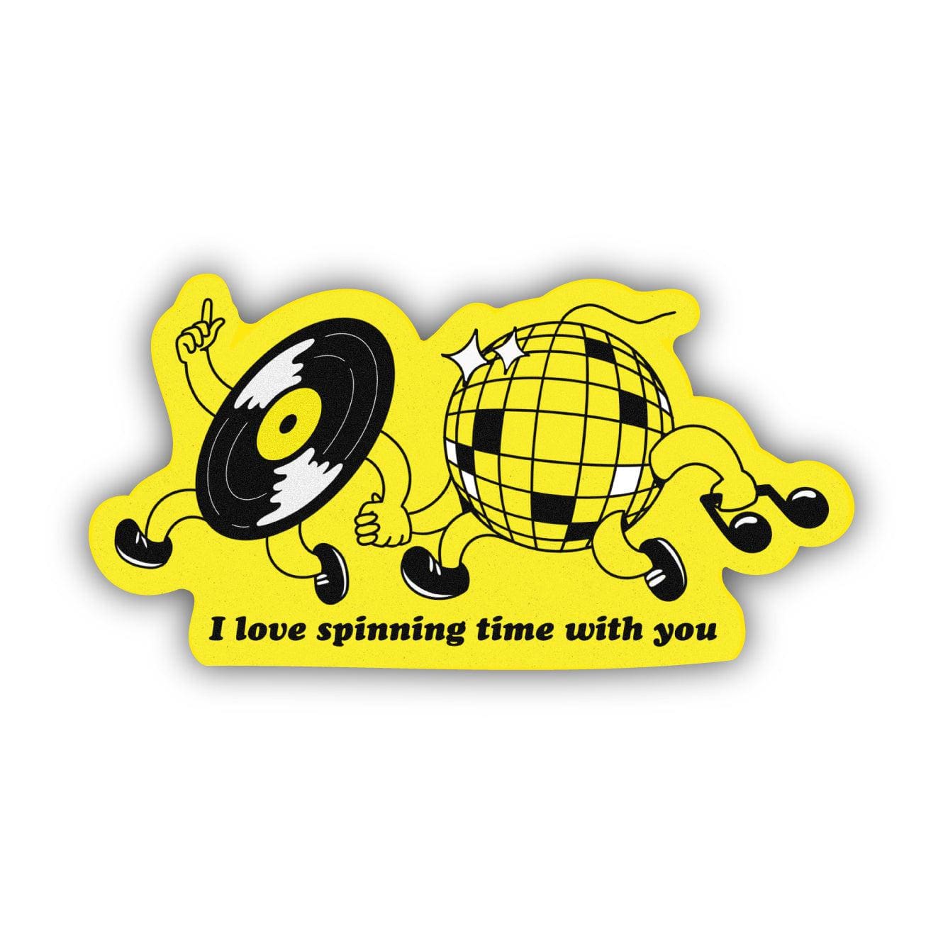  I Love Spinning Time With You Disco Pun Sticker、mySite、ghnorth