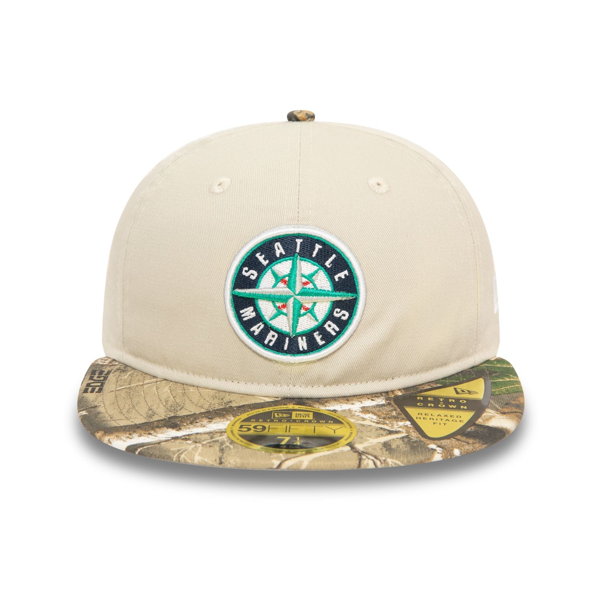 Seattle Mariners MLB Realtree Light Beige Retro Crown 59FIFTY Fitted Cap、mySite、vikingsvslions