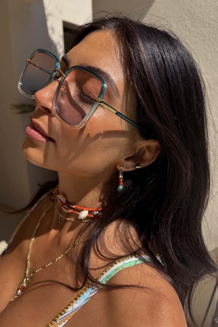 Blue Tint Lucy Square Sunglasses、mySite、solidvoid