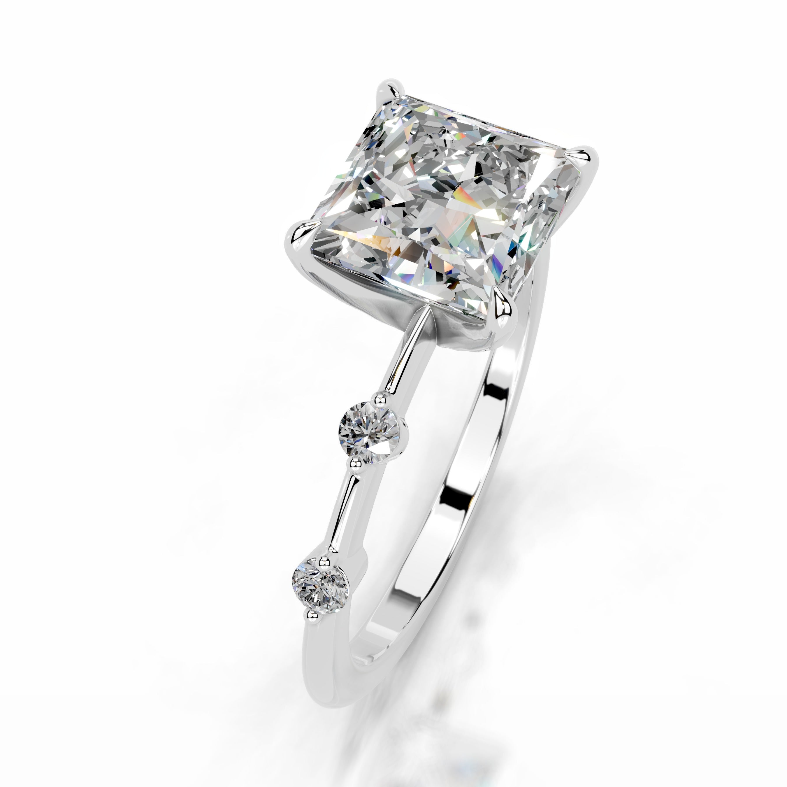 Timmey Moissanite & Diamond Ring - Platinum、mySite、hinf8tx79