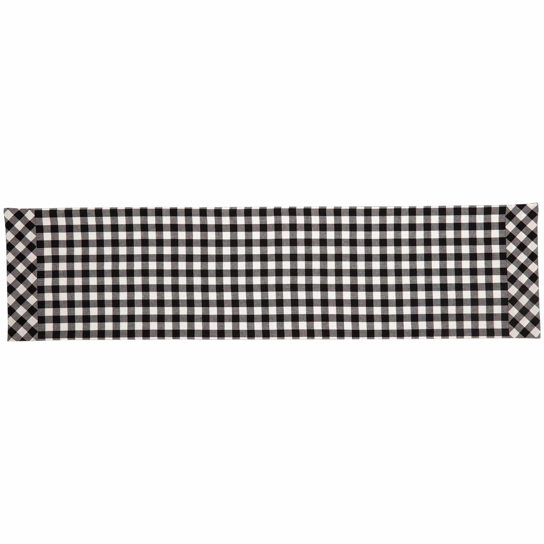 Vintage Check Black and White Table Runners and Placemats、mySite、g9winljtr