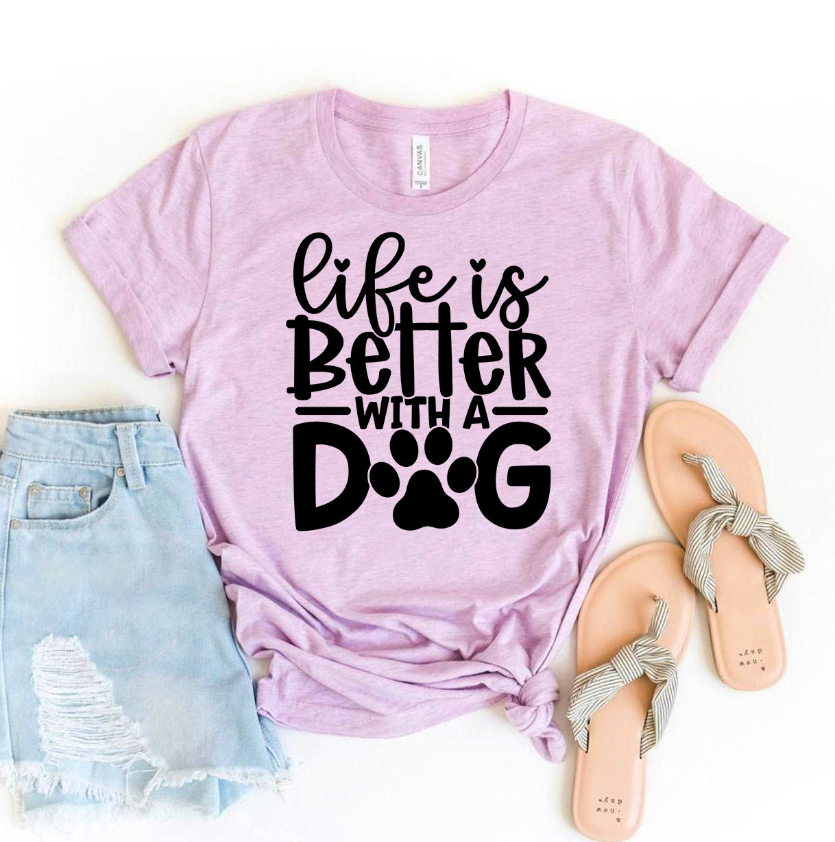 Life Is Better With A Dog T-Shirt、mySite、camillekostekn