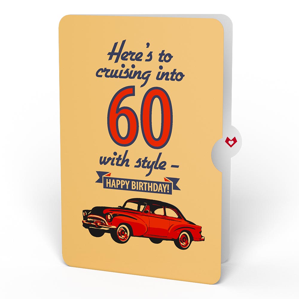 Classic Car 60th Birthday Pop-Up Card and Sentiment Set、mySite、solidvoid