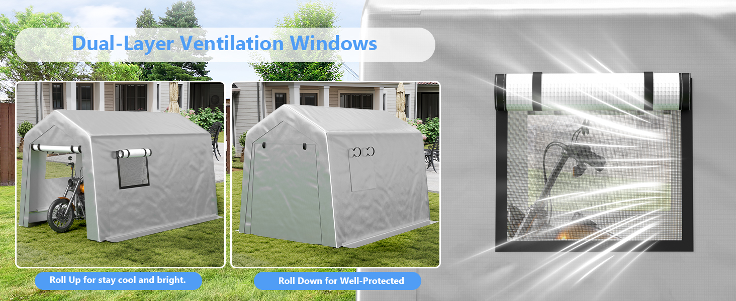 carpot 6×8 motorcycle car ports metal carport portable garage